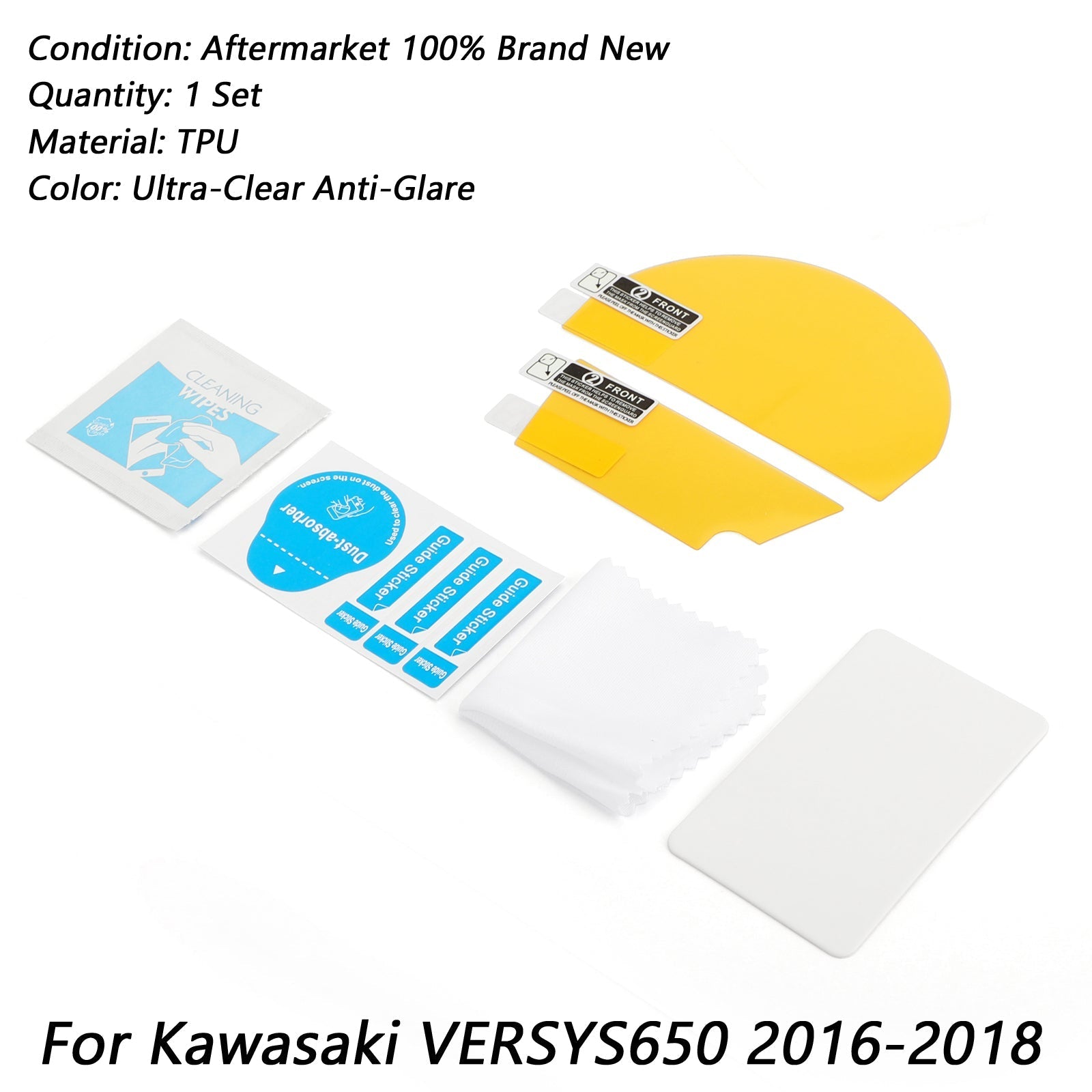 Protecteur d'écran de tableau de bord à rayures Cluster pour Kawasaki VERSYS650 2016-2018 générique