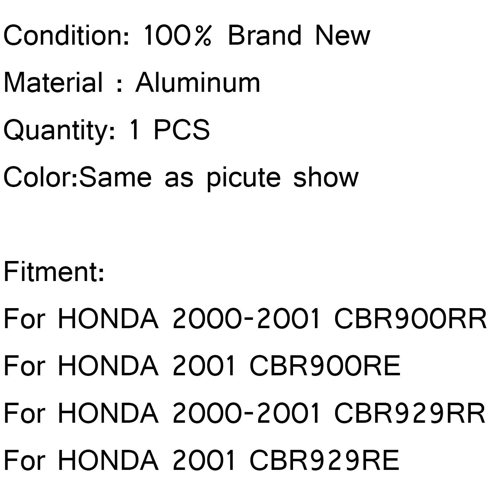 Radiador de refrigeración de aluminio para HONDA CBR 900 929RR 2000-2001 CBR900RE 2001 genérico