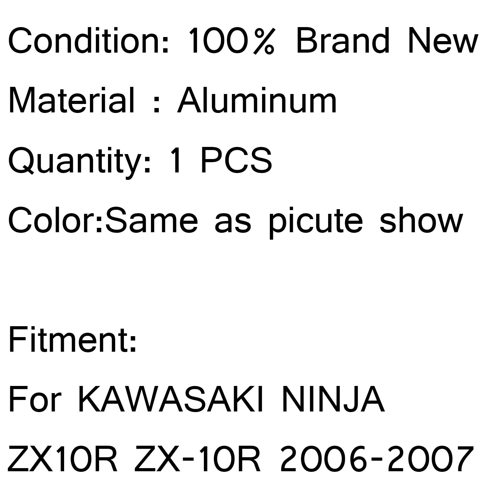 Radiador de enfriamiento de aluminio para KAWASAKI NINJA ZX10R ZX-10R 2006-2007 Genérico