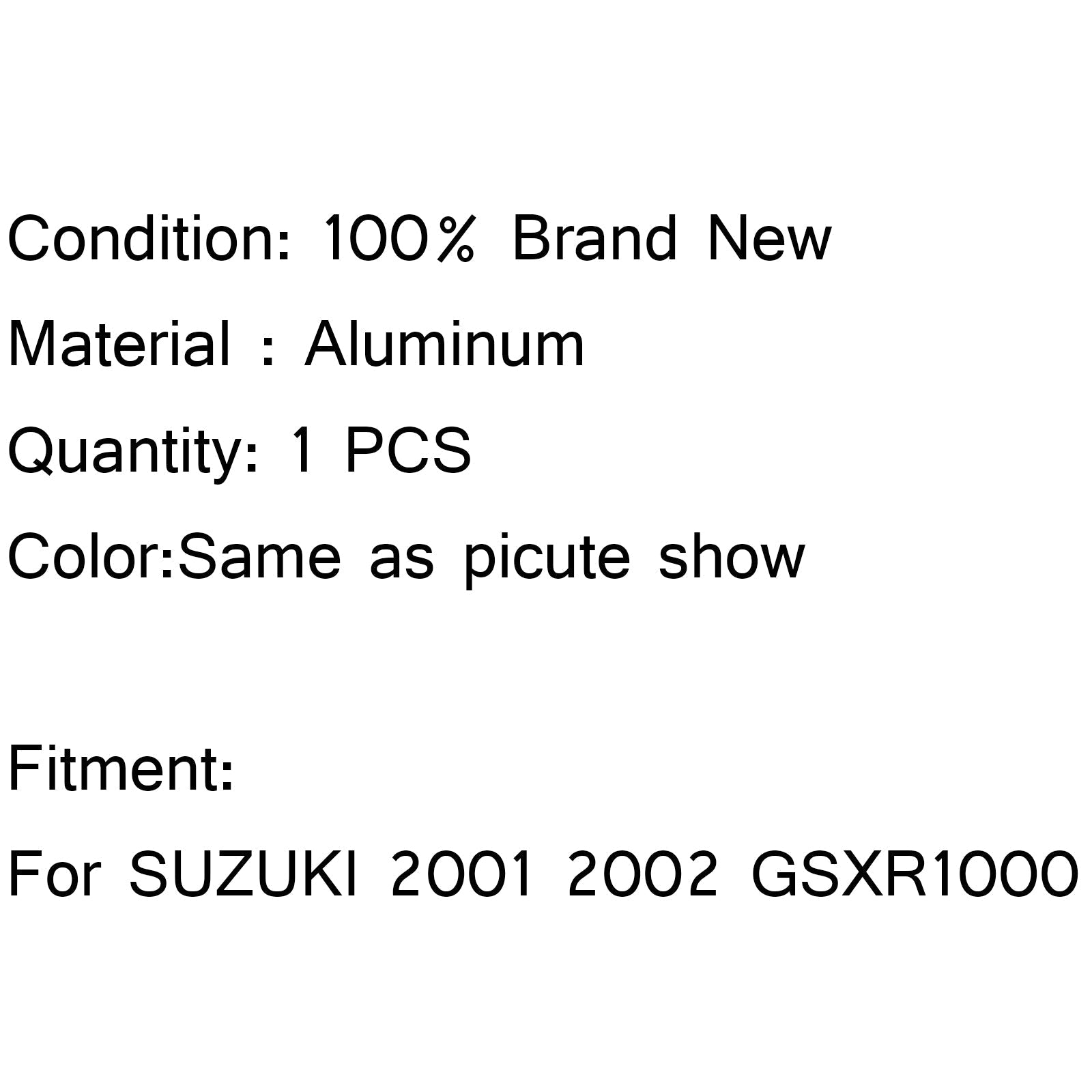 Radiatore di raffreddamento in alluminio di ricambio per SUZUKI 2001 2002 GSXR1000 generico