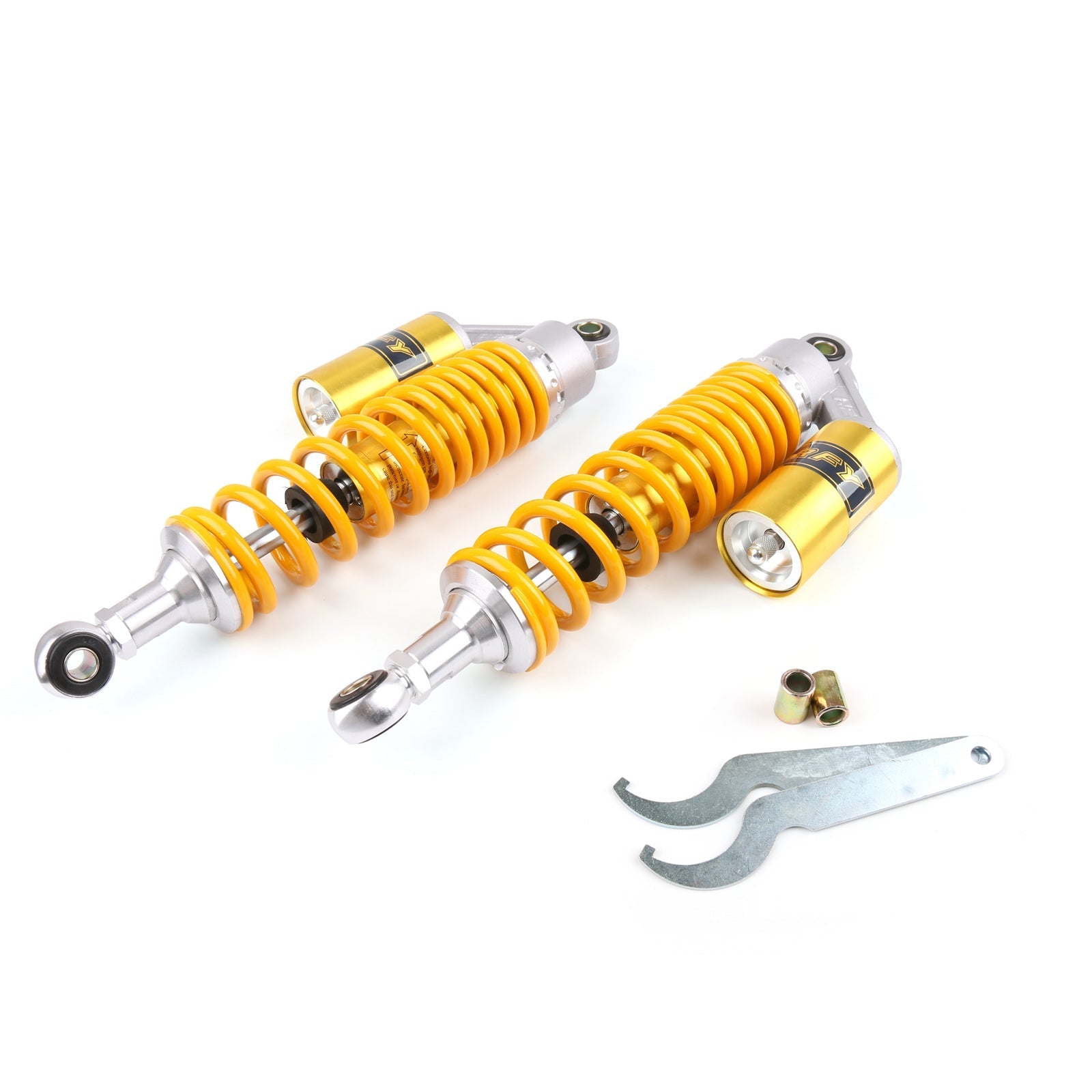 13 330mm Pair Air Rear Shocks Absorber For Yamaha Daytona Motorcycle Black&Gold