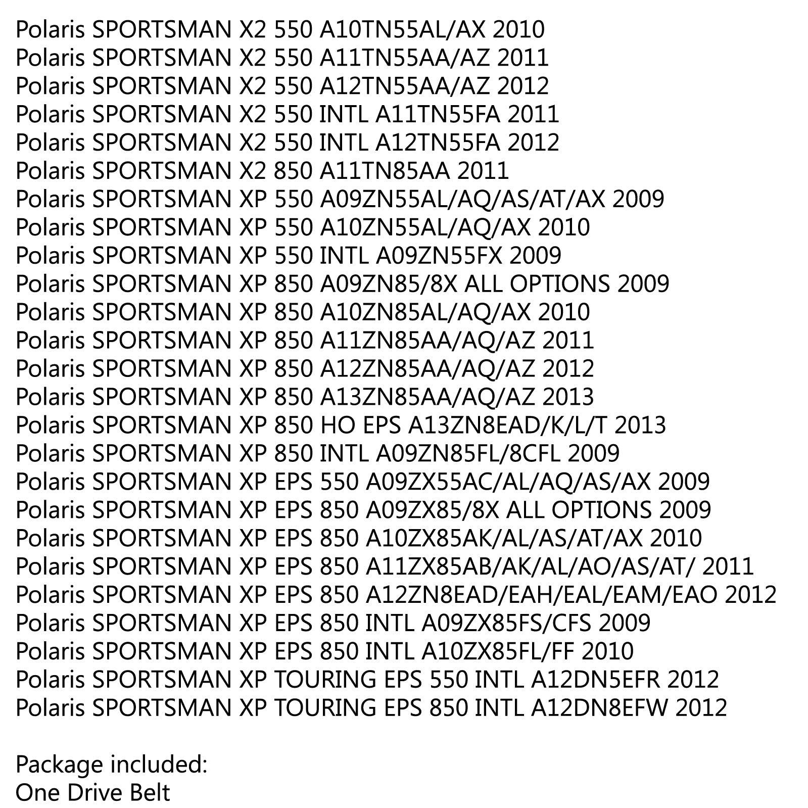 Correa de transmisión para Polaris Scrambler XP 1000 14-15 Sportsman X2 850 XP 550 Genérico 3211123