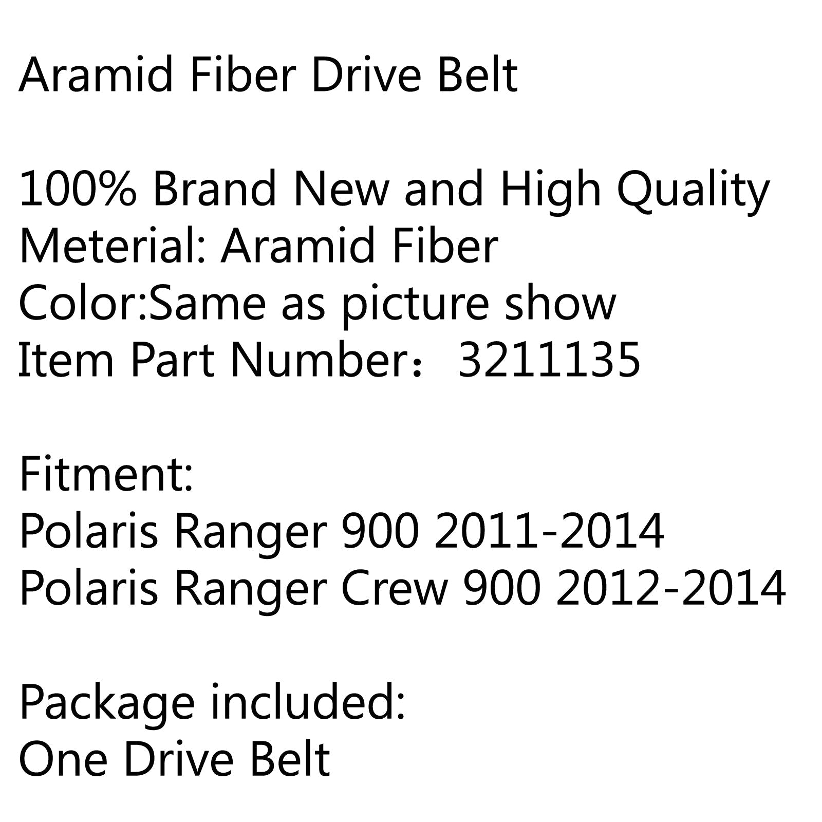 Cinghia di trasmissione per Polaris Ranger 900 2011-2014 Ranger Crew 900 12-14 Generico 3211135