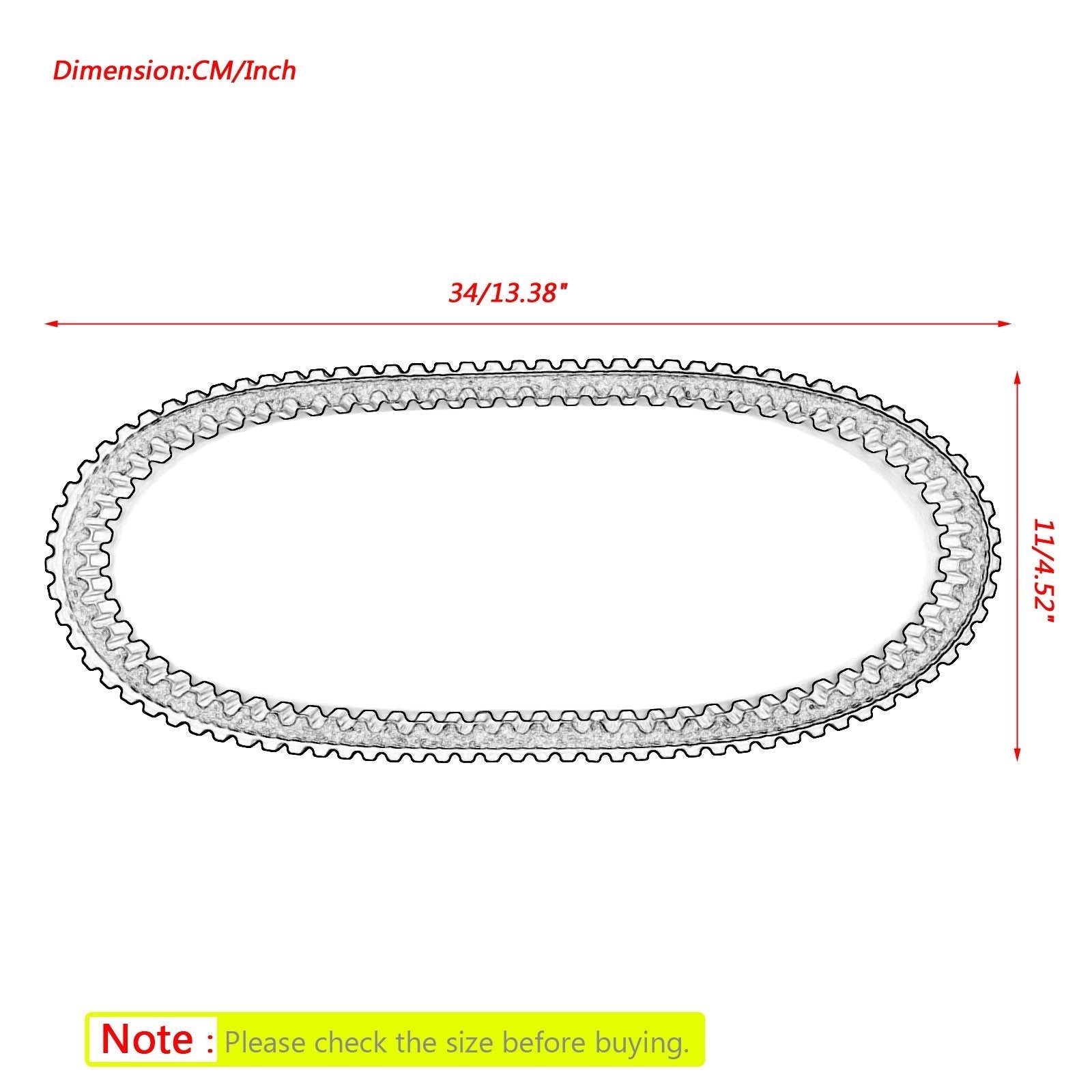 Courroie d'entraînement pour scooter Yamaha NXC125 XC125 Cygnus X 2003-2011 5ML-17641-00 générique