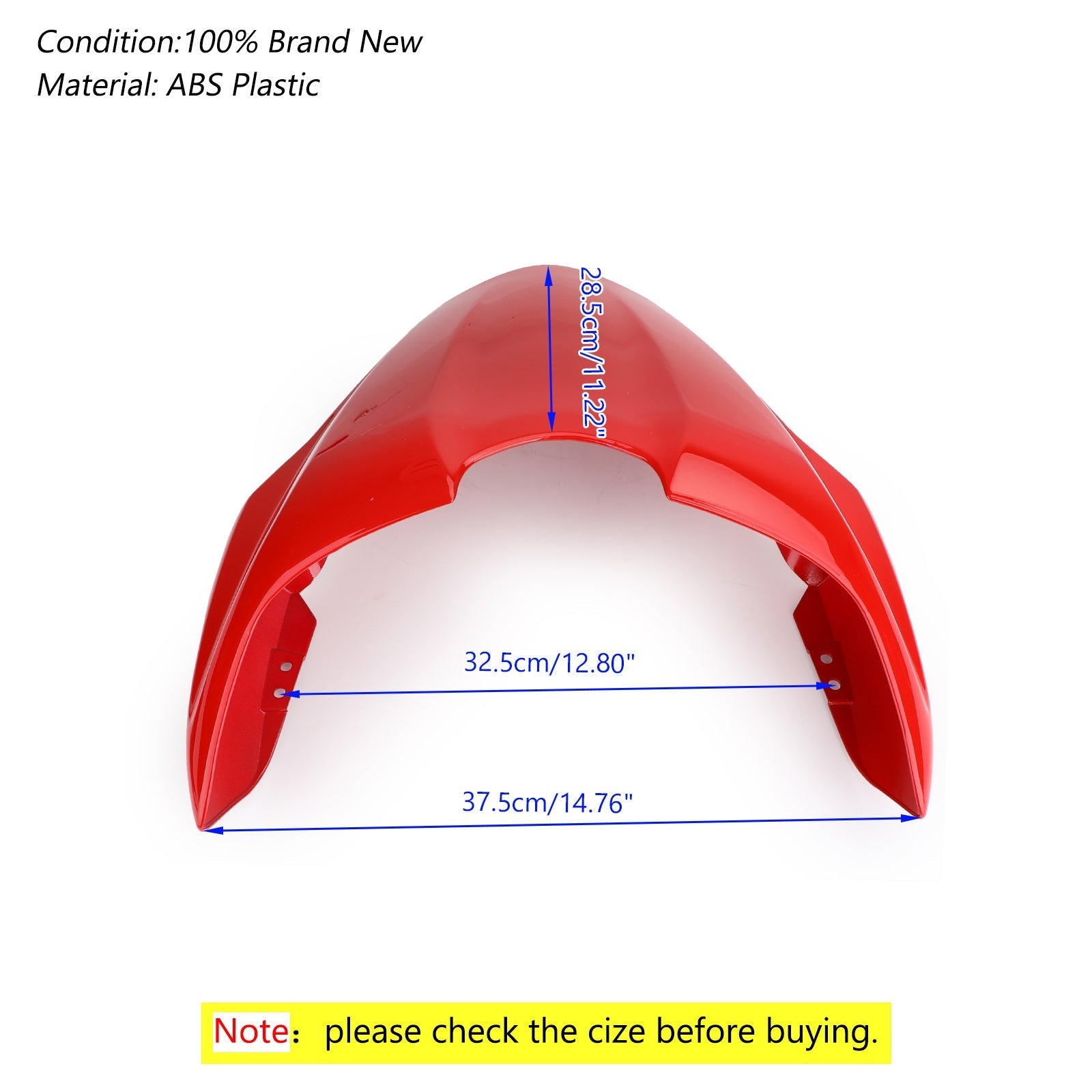 Couverture de carénage de capot de siège arrière de moto ABS pour DUCATI 821 2015-2016 générique