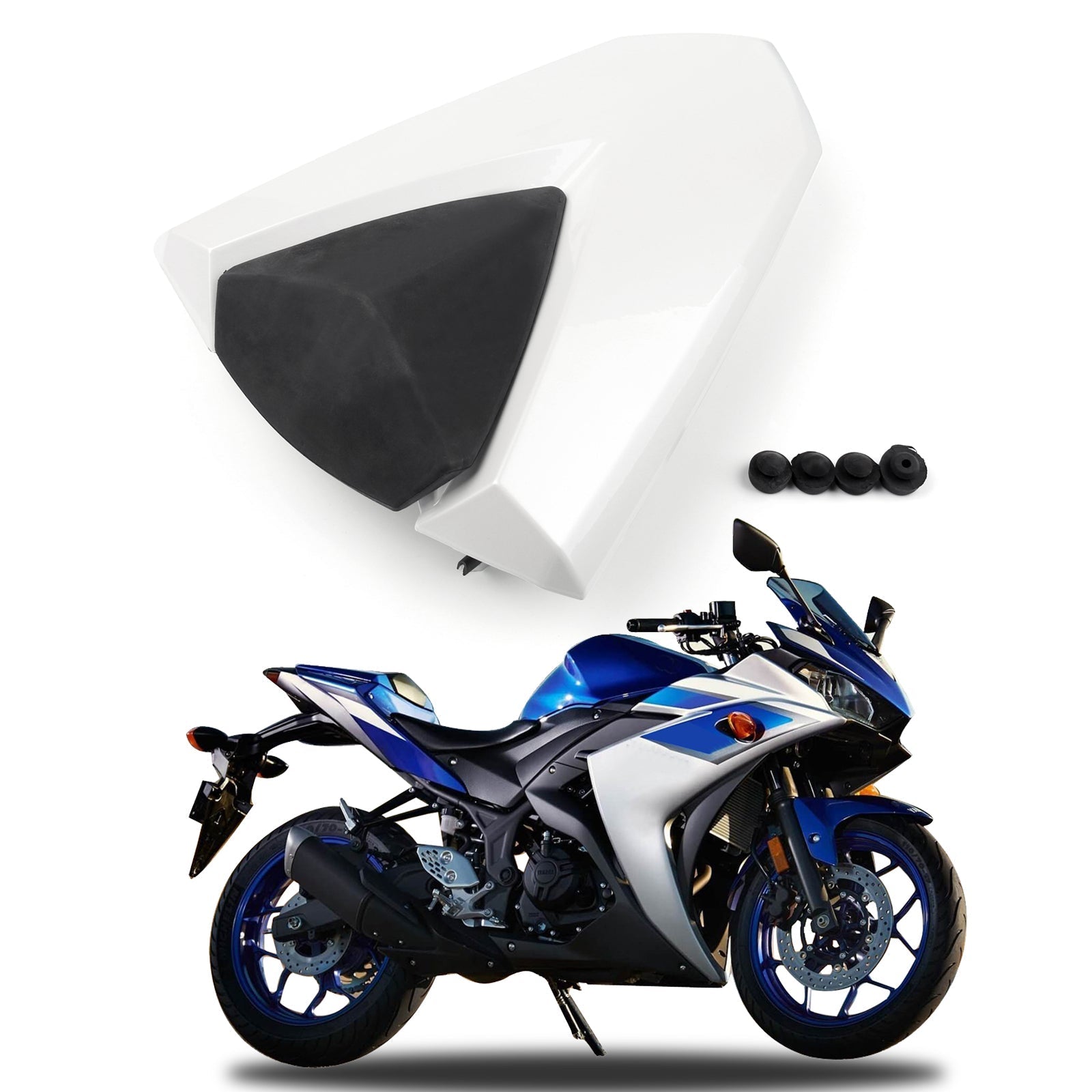 Coprisedile posteriore in ABS per Yamaha YZF R25 2013-2021 R3 2015-2021 MT-03 2014 Generico