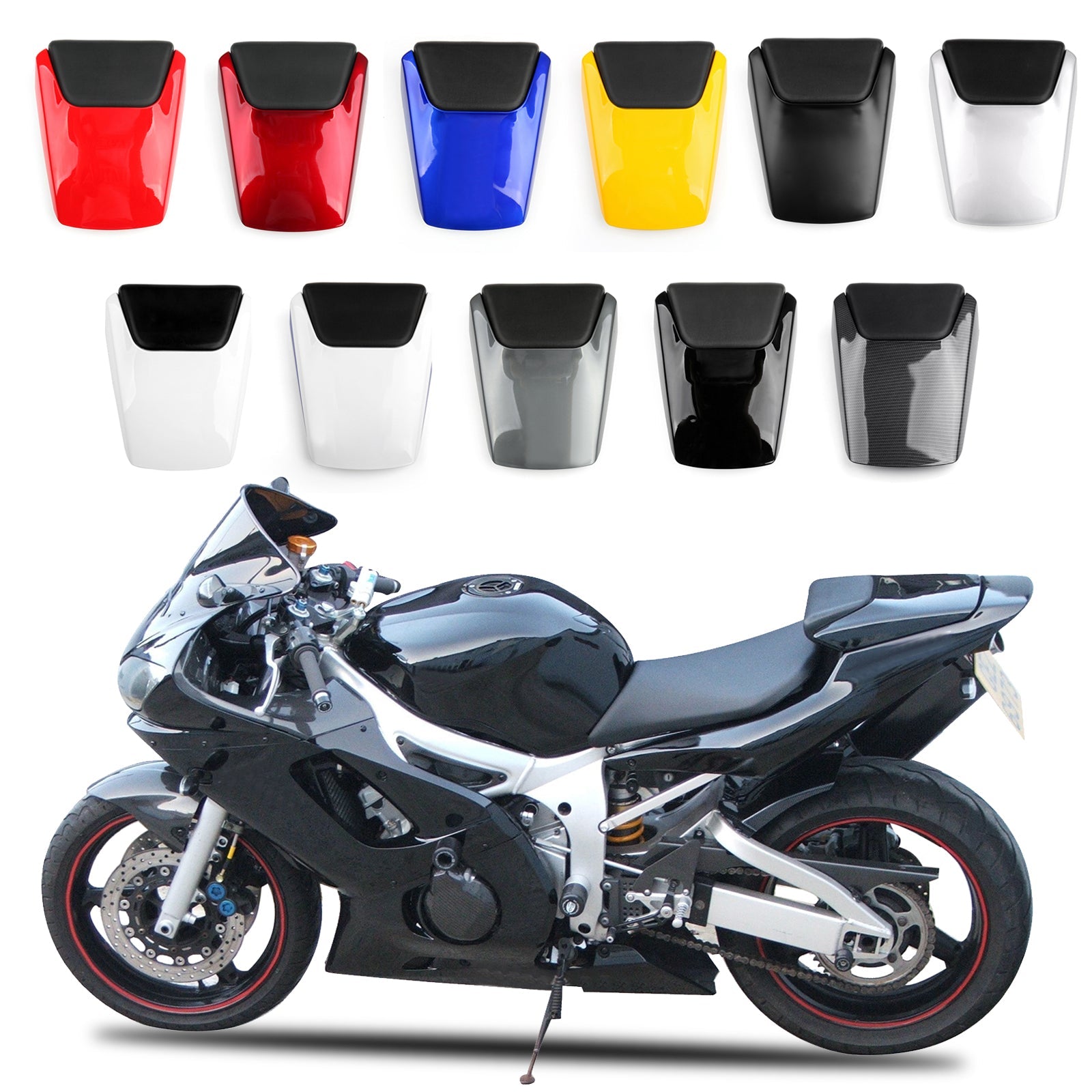 Yamaha R6 1998 Rear Rear Pillion Seat Cowl Fairing Cover For Yamaha YZF R6 1998-2002 1999