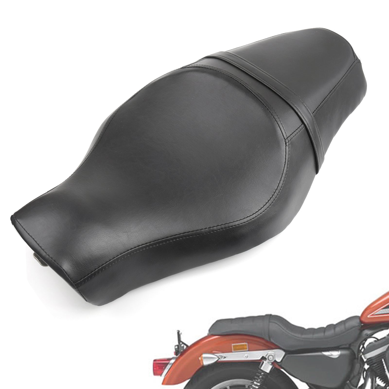 Harley Davidson XL883N XL1200 One Piece Siège conducteur + passager arrière Deux places