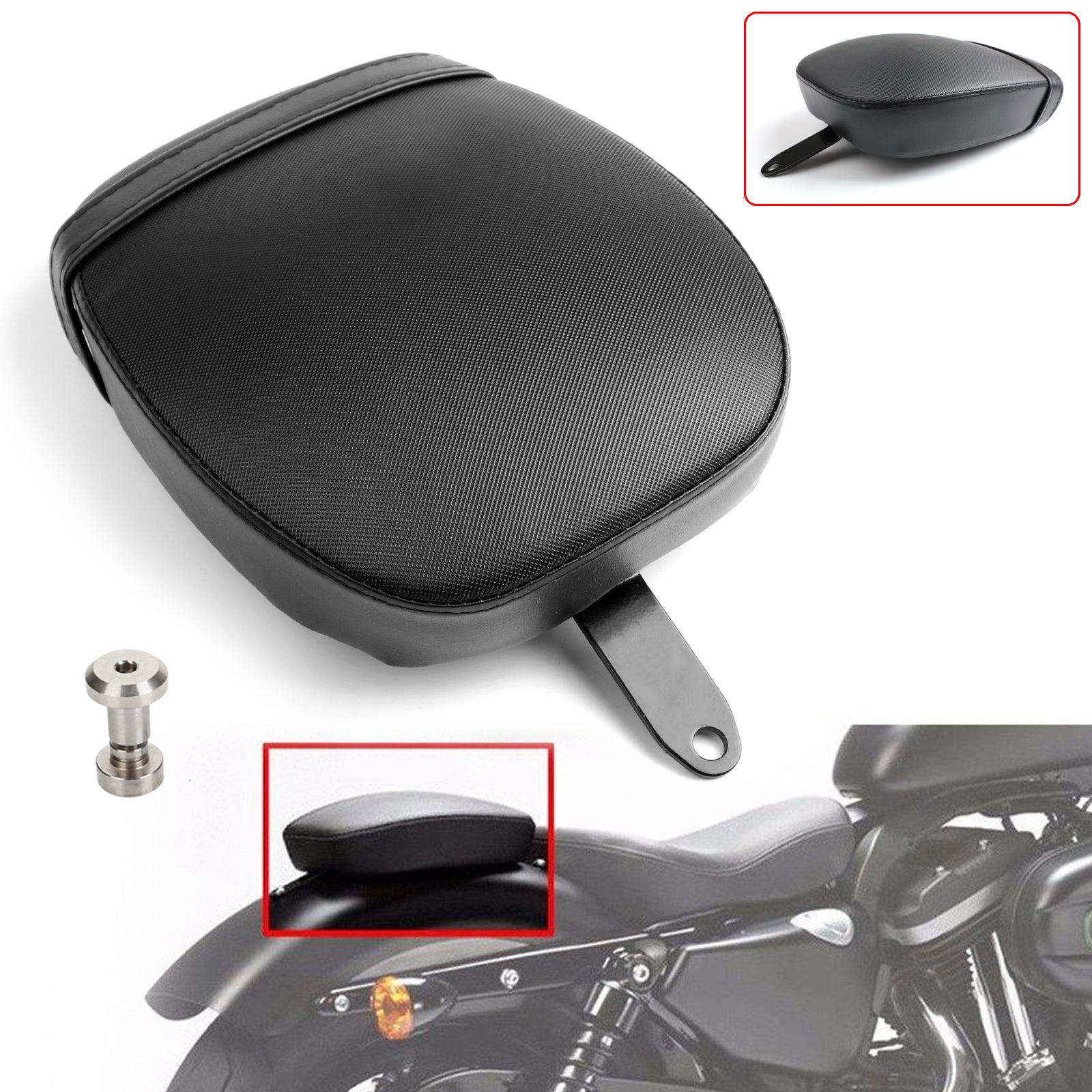 Cushion Rear Seat Passenger Pillion Pad Fits Sportster XL1200 883 72 48