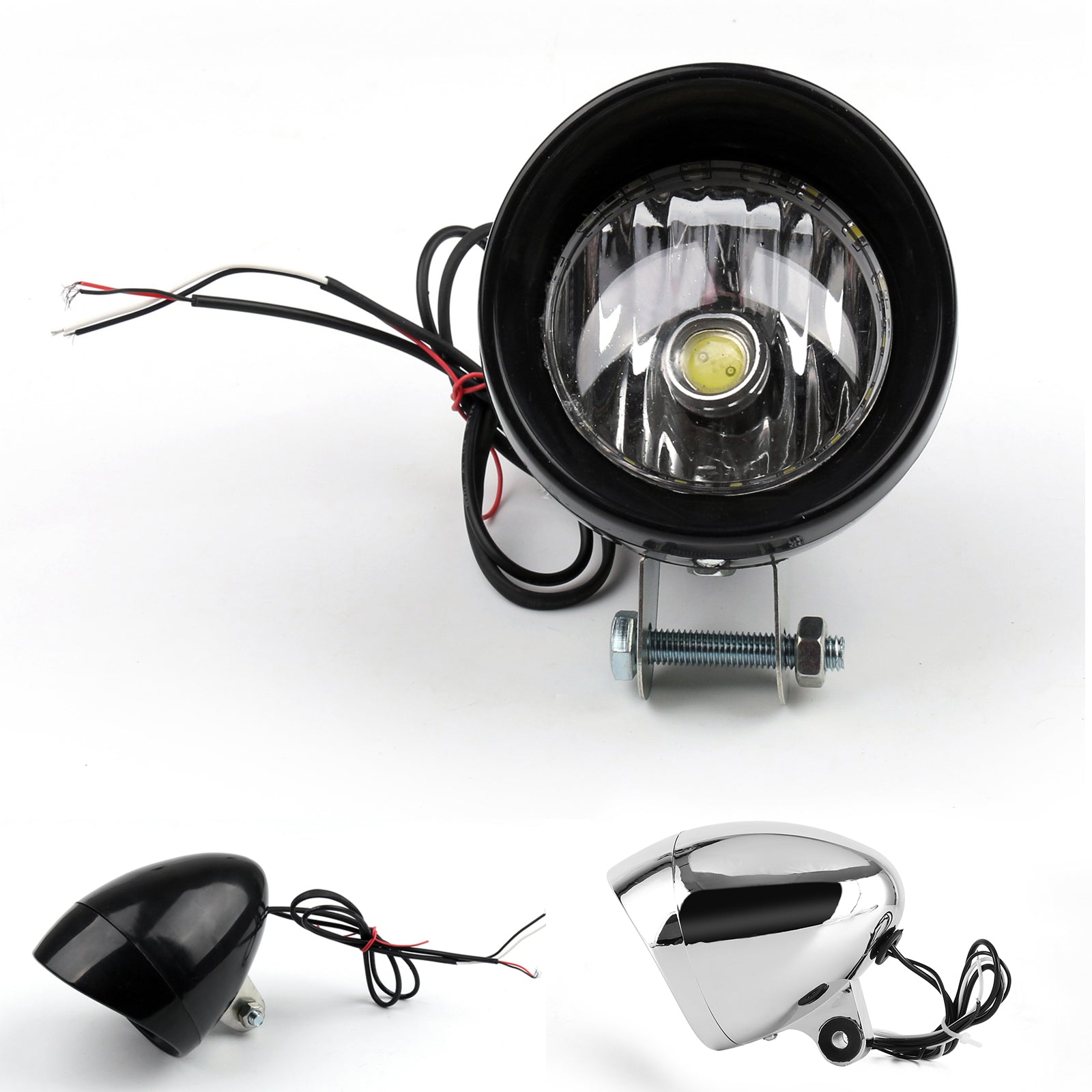 Motocykl LED Angel Eye COB Light Reflektor Światło przeciwmgielne do Harley Dyna Glide Generic