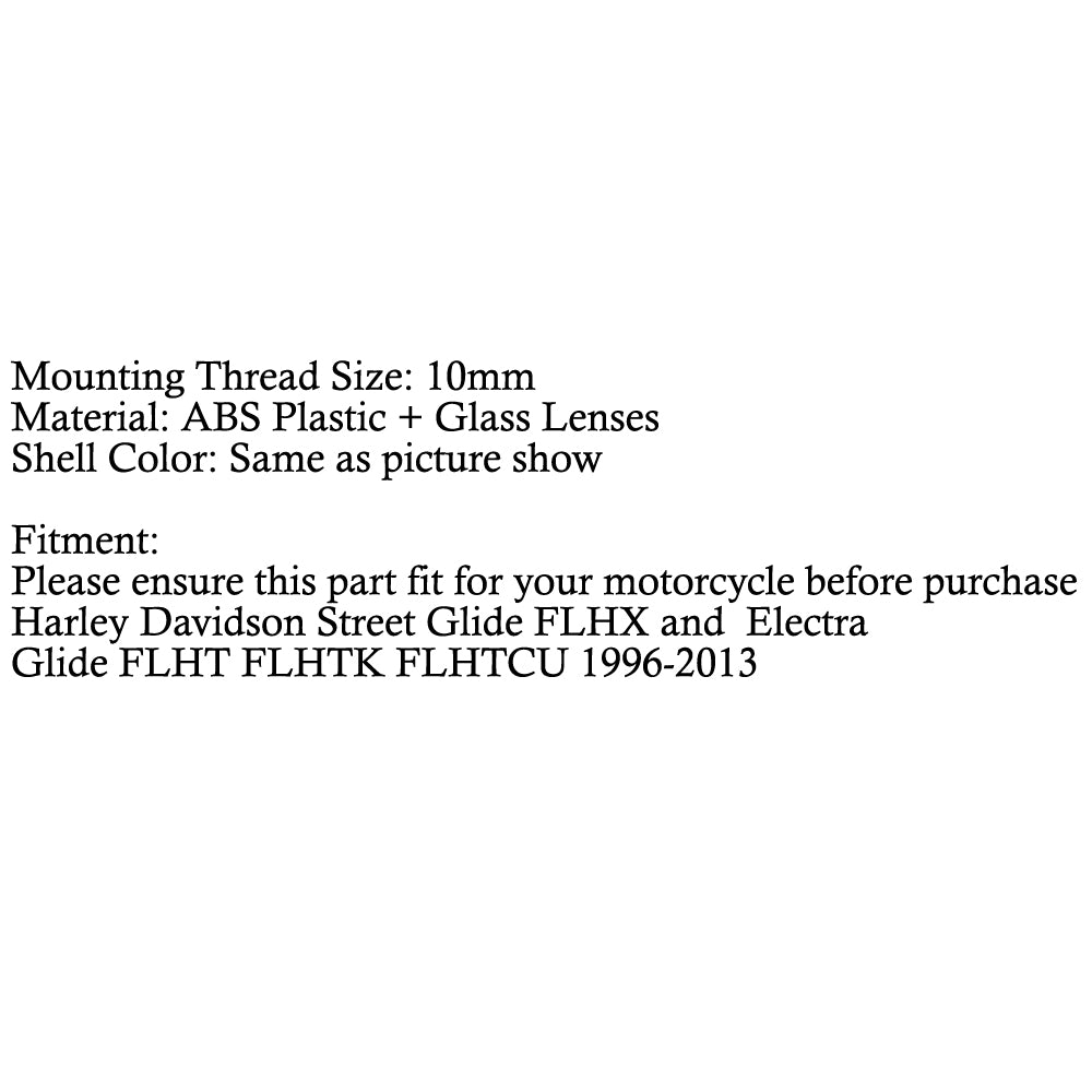 Espejos de montaje de carenado para Harley Electra Street Glide FLHX FLHT FLHTK FLHTCU genérico
