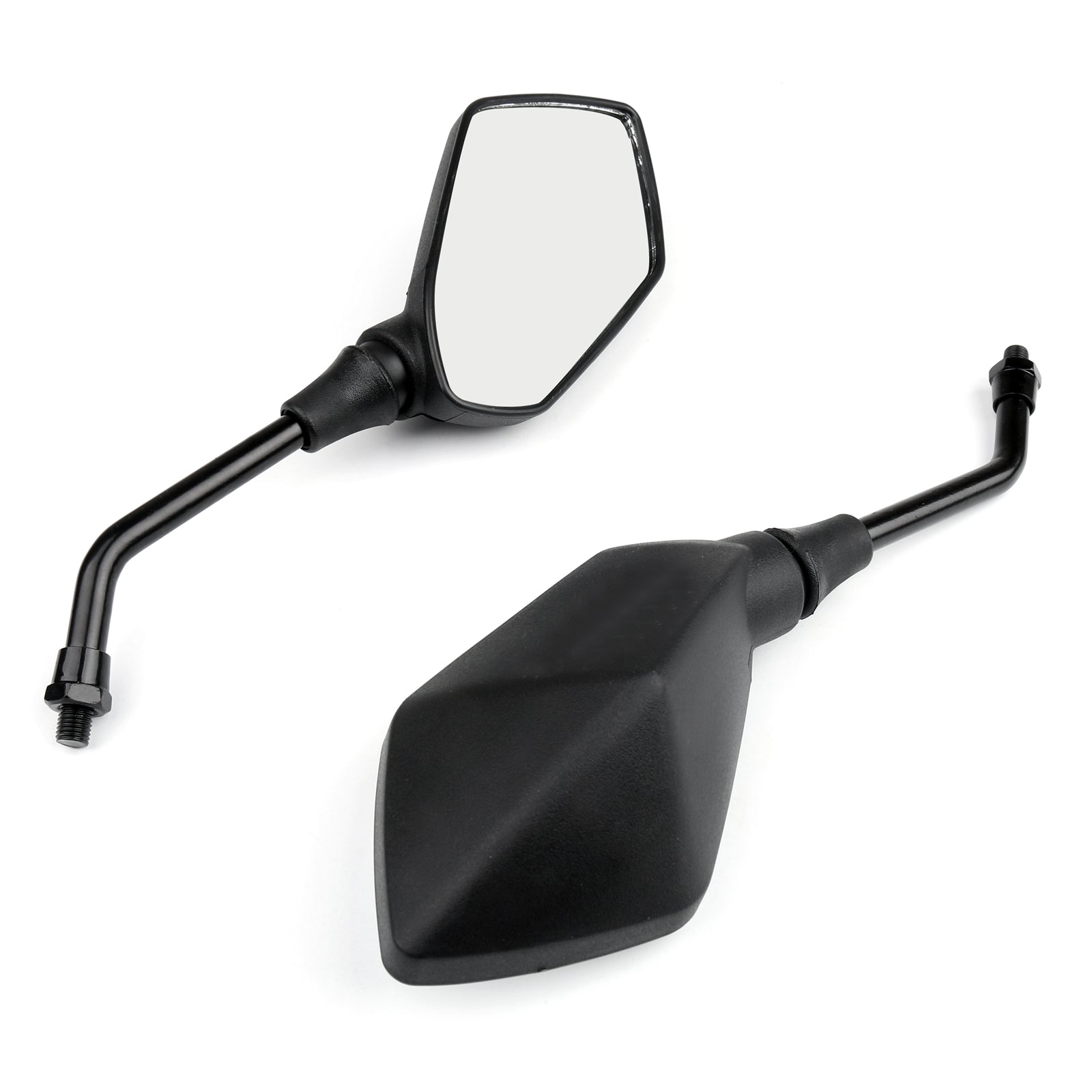 Specchietti laterali neri per moto da 10 mm per Honda Suzuki Kawasaki Generico