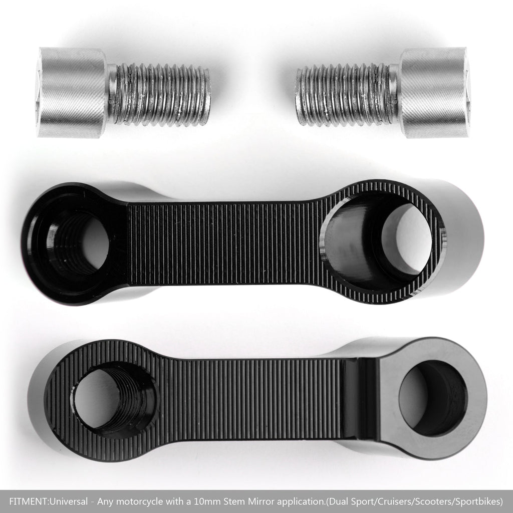 Paar 10-mm-Aluminium-Motorradspiegelverlängerungen für Honda