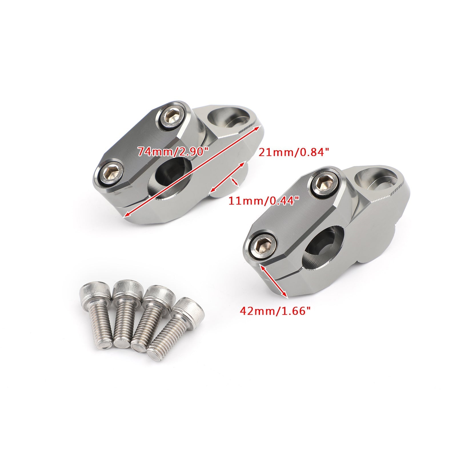 Billet Alu 1 Rise 7/8 Rehausseurs de guidon pour moto ATV Moto Quad Générique