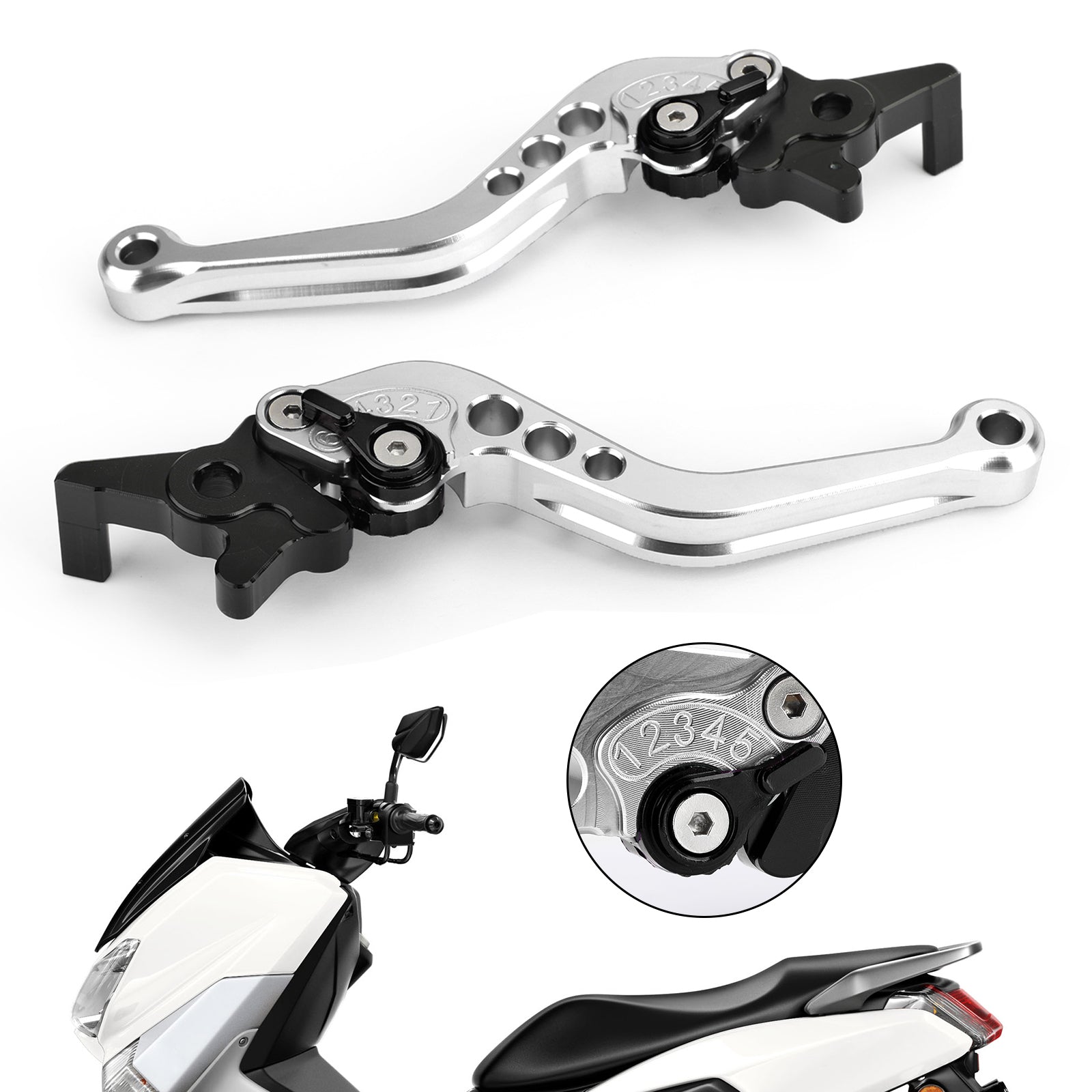 Leviers d'embrayage de frein en aluminium de moto gauche et droite pour NMAX 125/155 2015-2018 générique