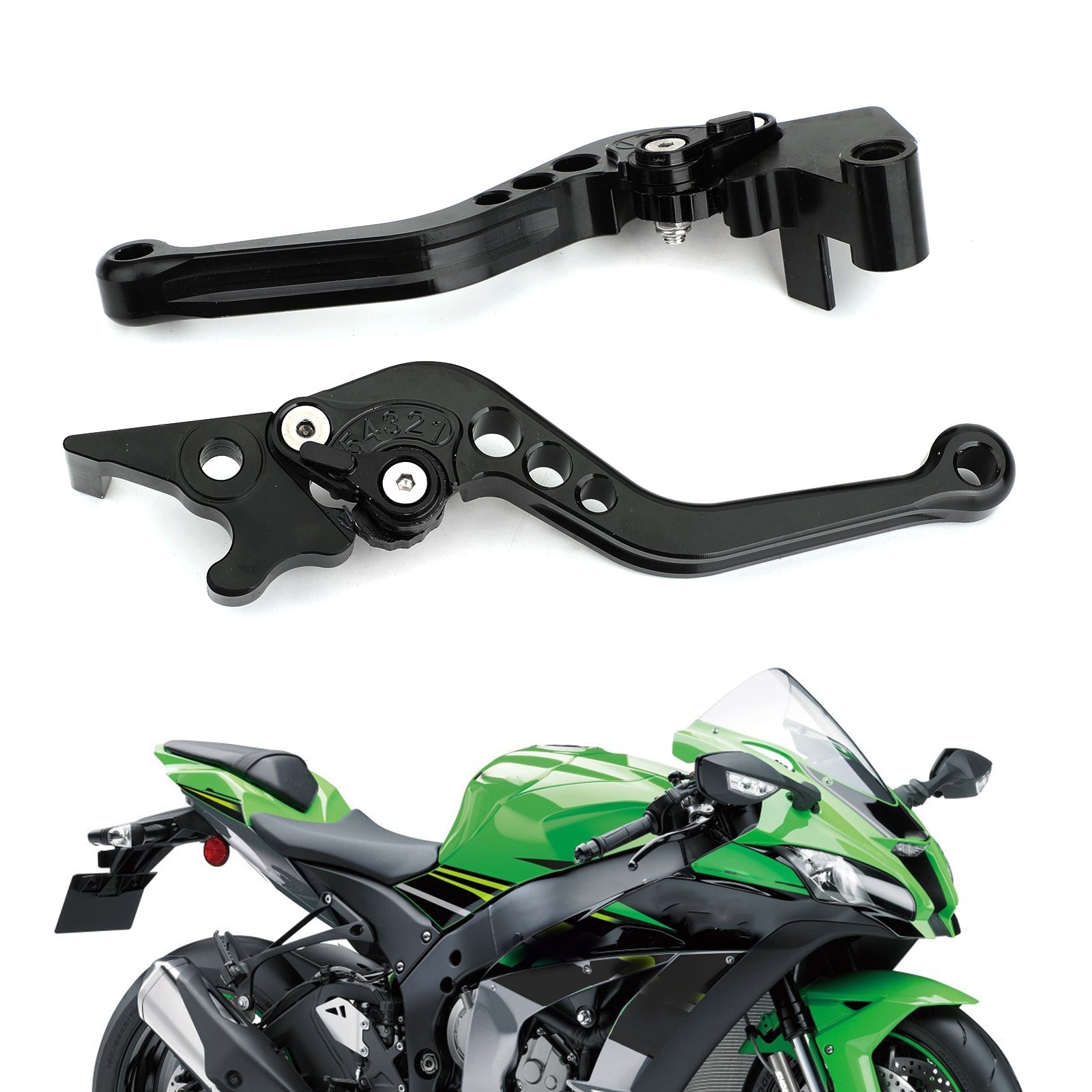 Palancas de embrague de freno para Kawasaki Ninja 250 300 Plata Genérica