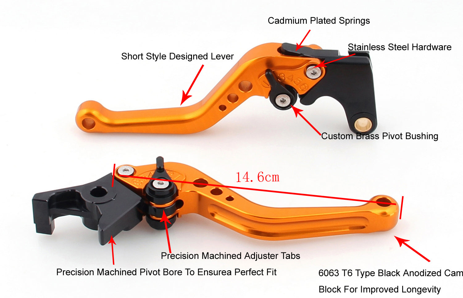 Palancas de embrague de freno corto para Yamaha YZF R1 YZF R6 FZ1 FAZER R6S genérico