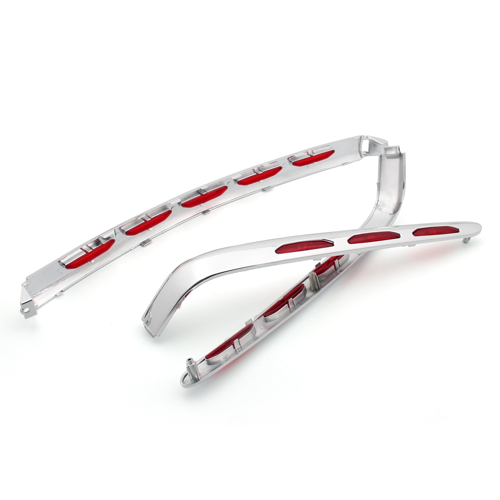 Goldwing Chrome Carénage Lentille Rouge Réflecteur Tronc Moulures Fit Honda GL1800 01-11 Générique