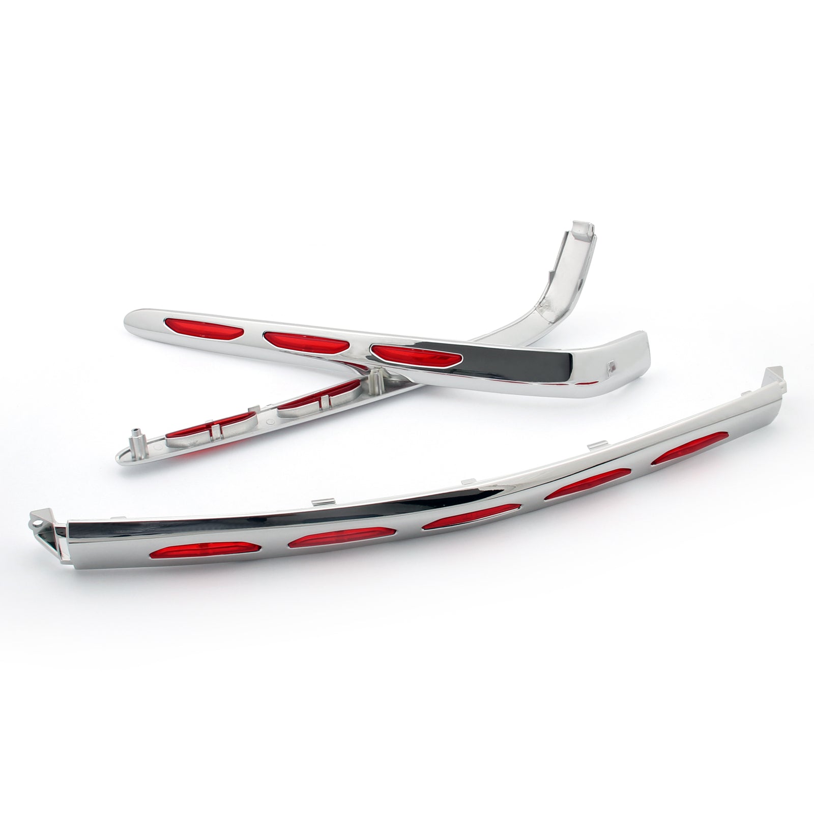 Goldwing Chrome Carenatura Lente Rossa Riflettore Tronco Modanature Fit Honda GL1800 01-11 Generico