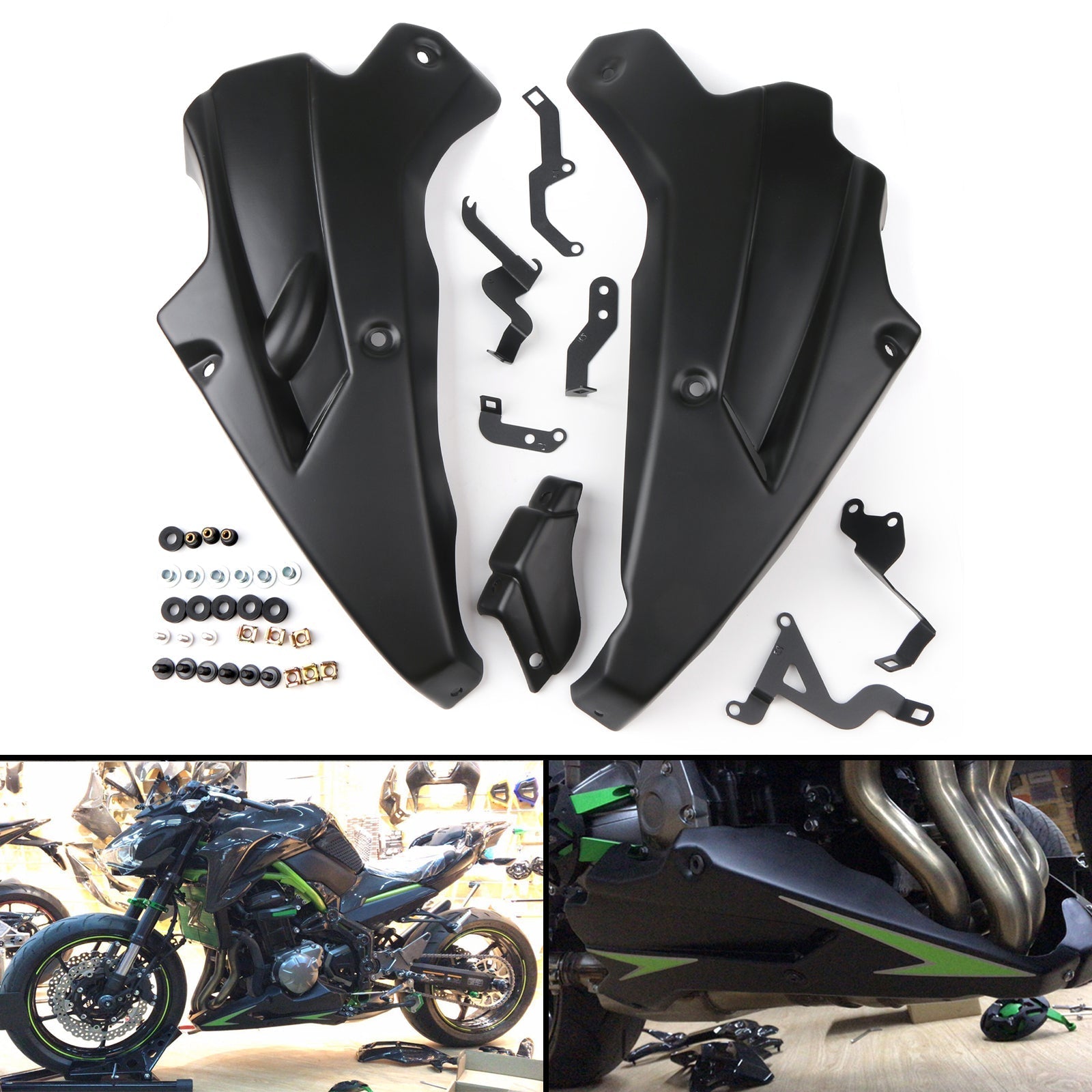 Body Frame Fenders Lower Fairing Panel Puig cover for Kawasaki Z900 2017 2018