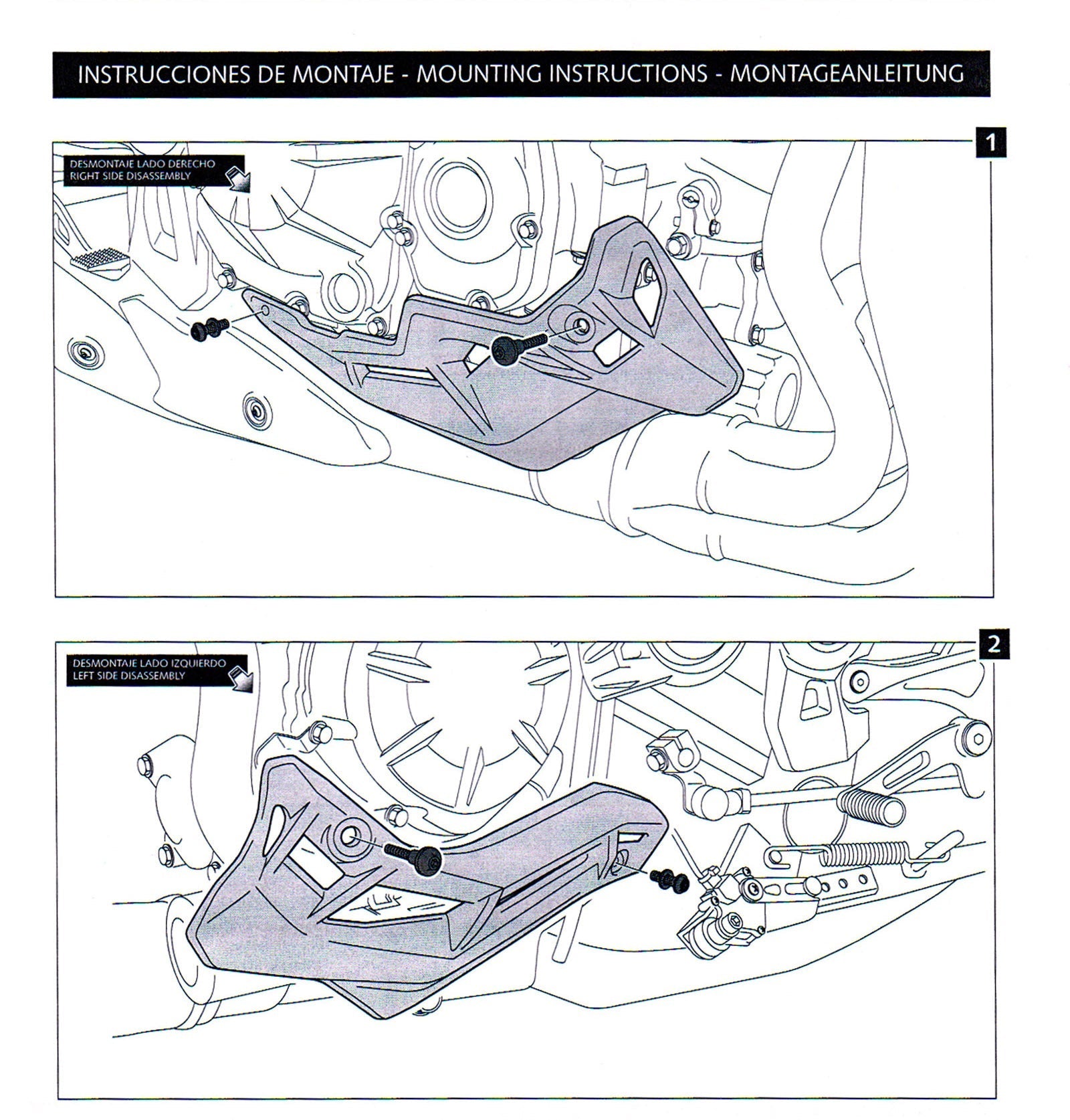 Carrosserie Châssis Ailes Inférieur Carénage Panneau Puig cover pour Kawasaki Z900 2017 2018 Generic