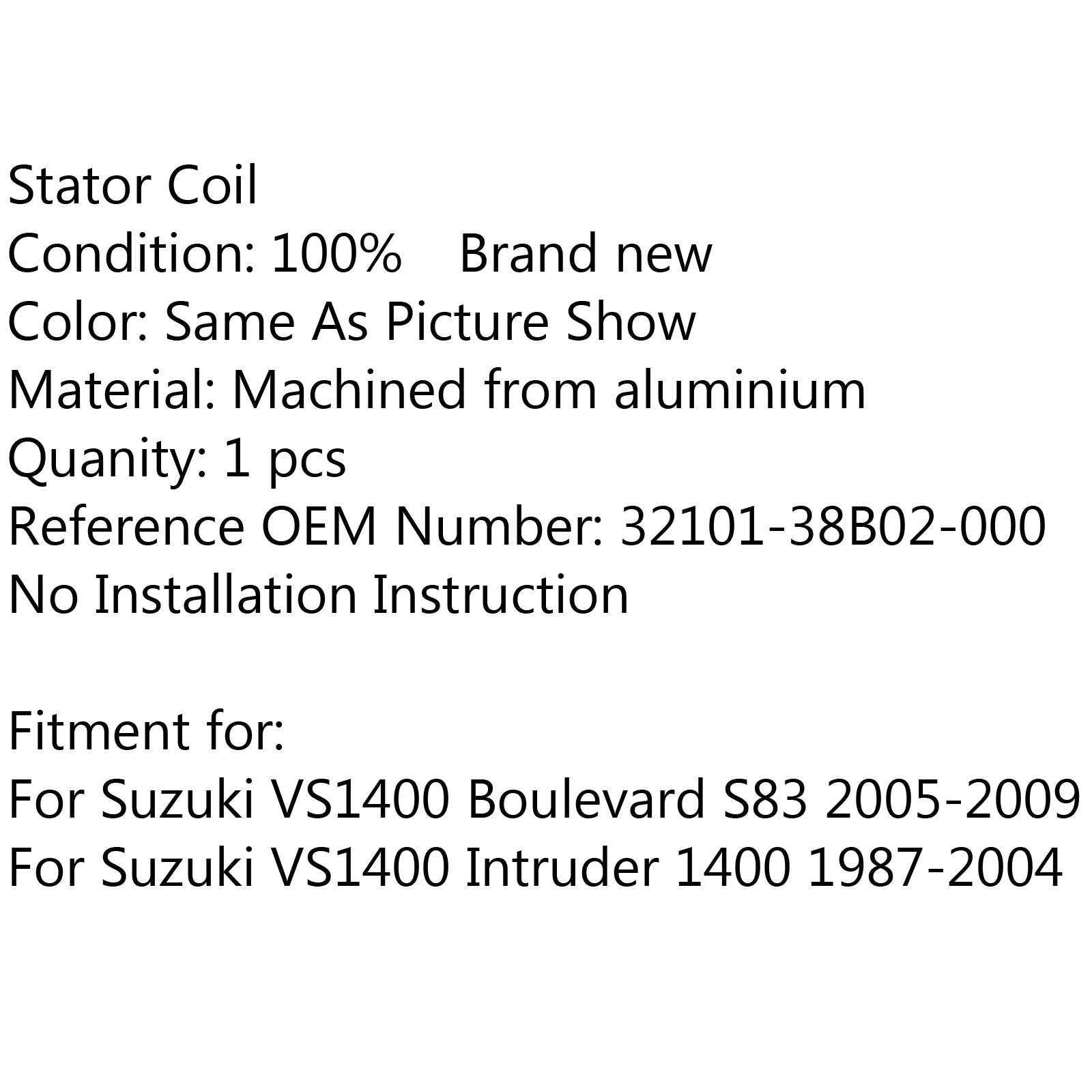 Bobine de stator de générateur de magnéto pour Suzuki VS1400 Boulevard S83 Intruder 1400 générique