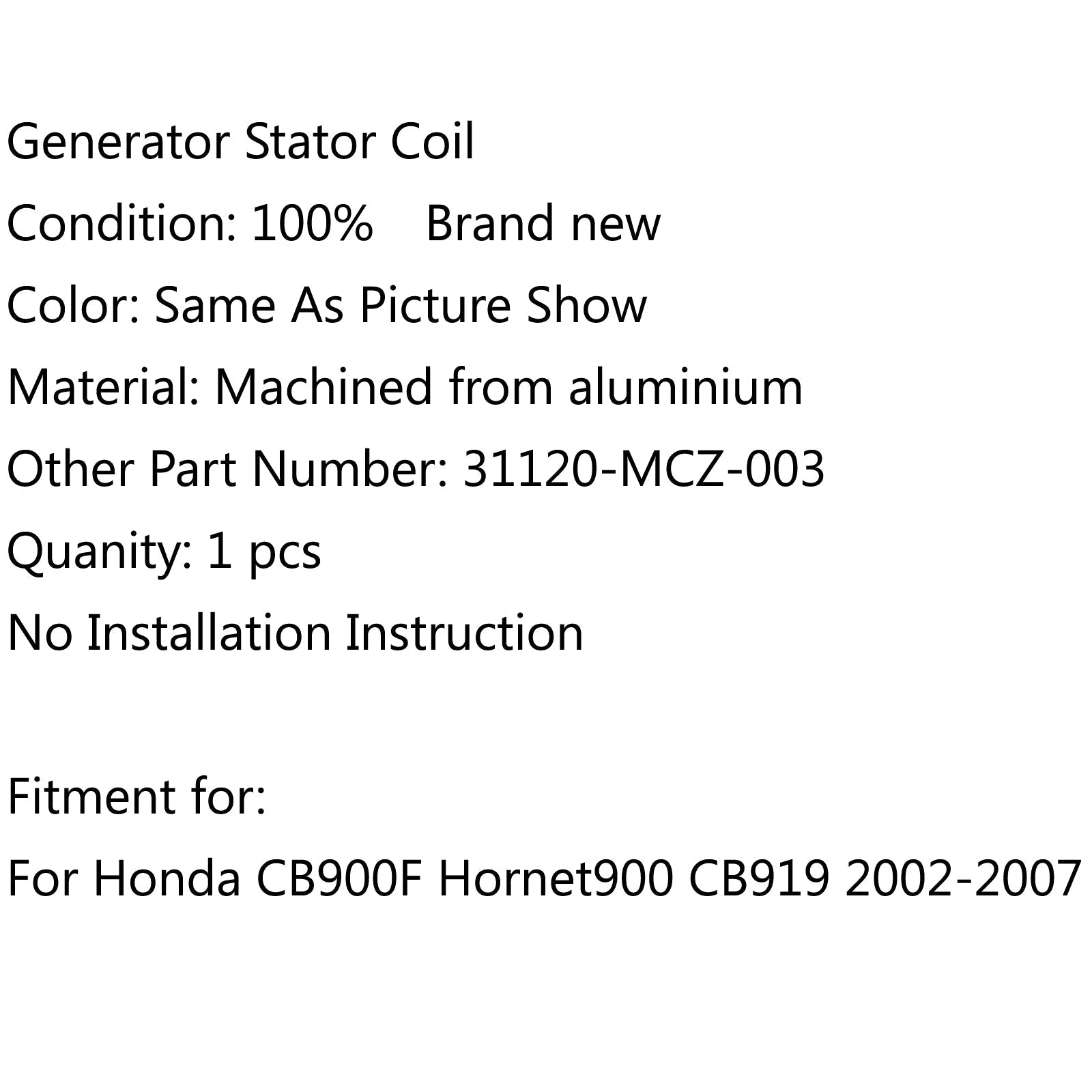 Bobine de stator de générateur magnéto pour Honda CB900F Hornet900 CB919 (02-2007) générique