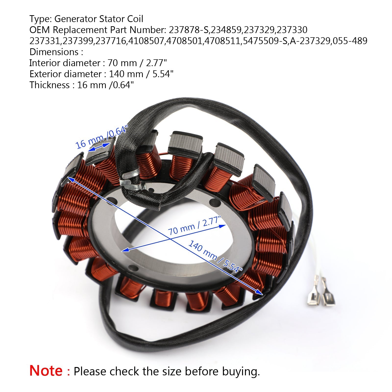 Bobine de Stator de moteur de générateur de magnéto pour Kohler CH11-CH15 CV11-CV15 CV18-CV22 K181 K241 K301-K341