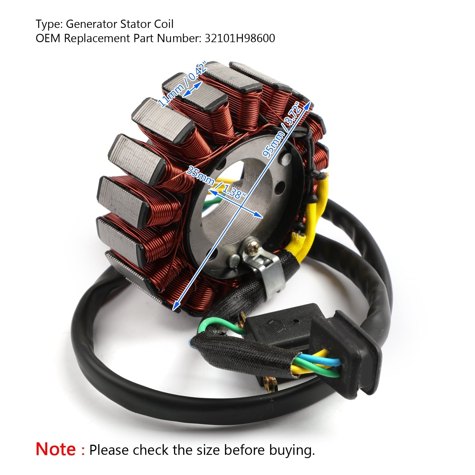 Bobine de Stator de générateur de magnéto pour Hyosung GV250 2012-2015 GT250 GT250R 2010-2018 générique