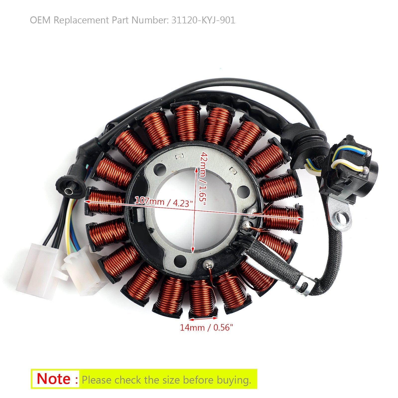 Générateur Stator Pour Honda CBR R CB F 250 300 2011 2012 2013-2019 31120-KYJ-901 Générique