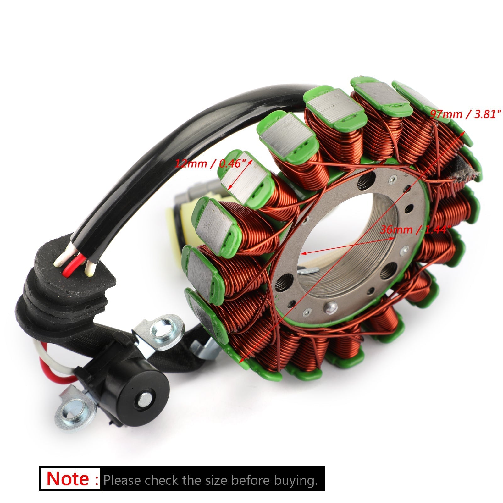 Bobine de stator d'alternateur 18 pôles pour Yamaha YFZ450 YFZ450R 09-18 18P-81410-00-00 générique