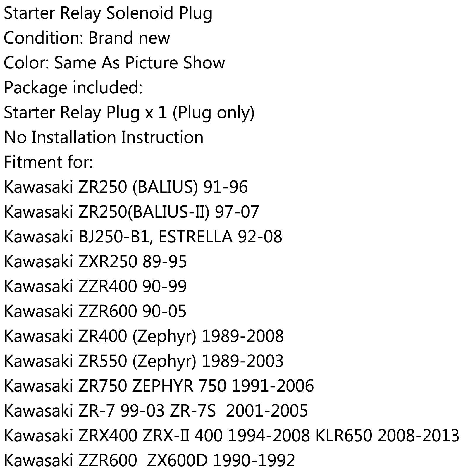 Régulateur redresseur connecteur mâle pour Kawasaki ZR 250 400 550 750 ZZR 600 générique