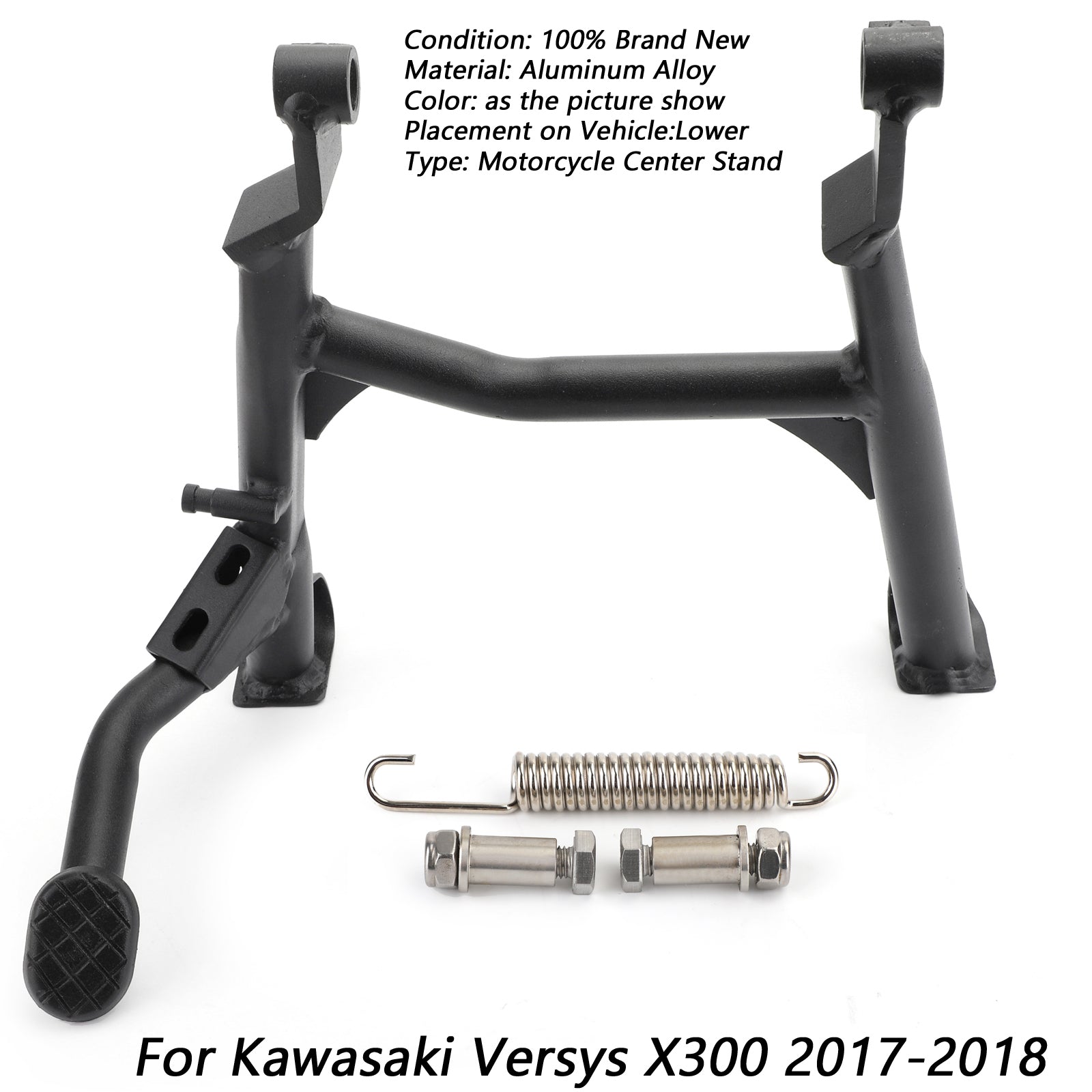 Caballete central para motocicleta, caballete lateral para Kawasaki Versys X300 17-20 genérico