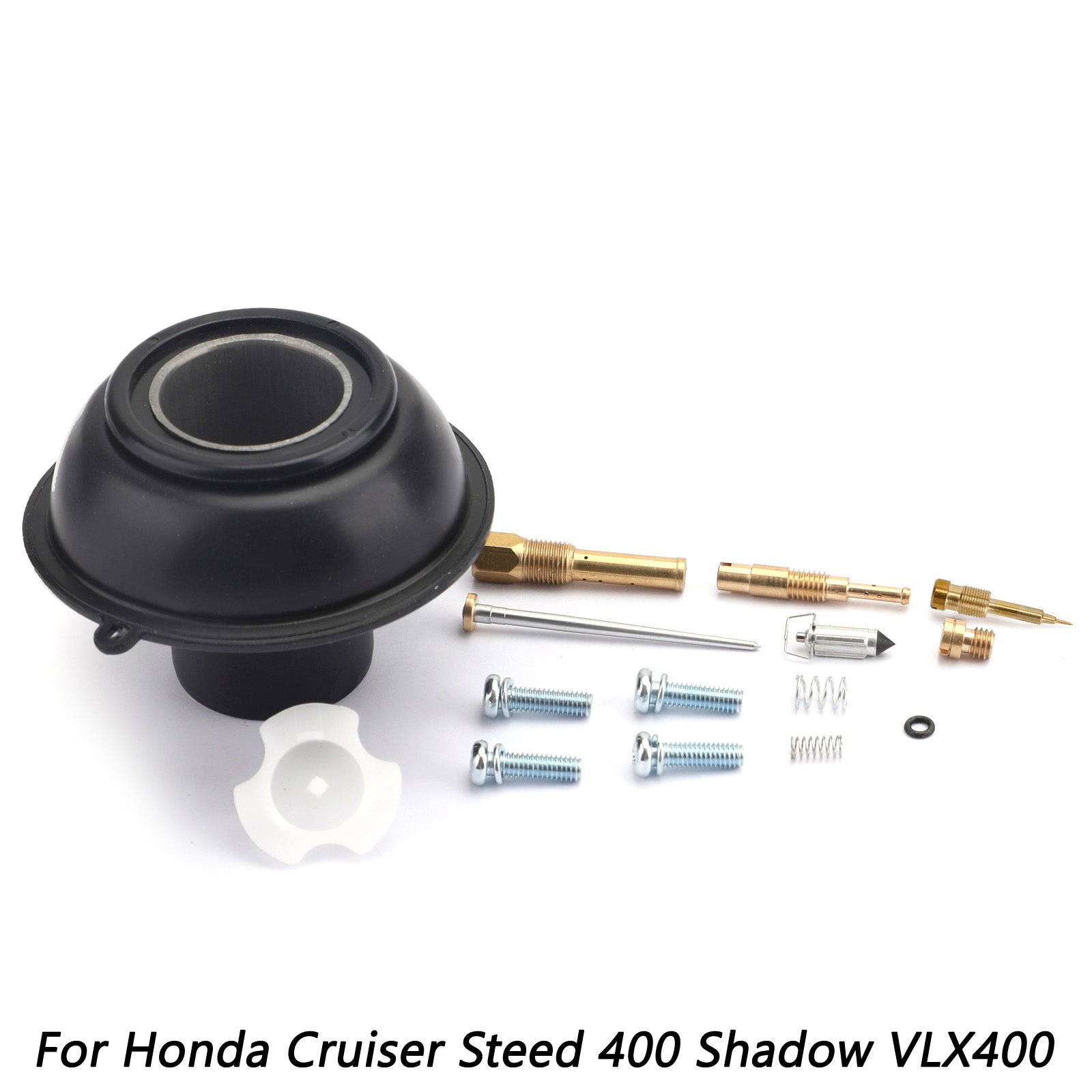 Pistón de diafragma de carburador con kit de reparación de aguja para Honda Steed VLX400 Shadow Generic