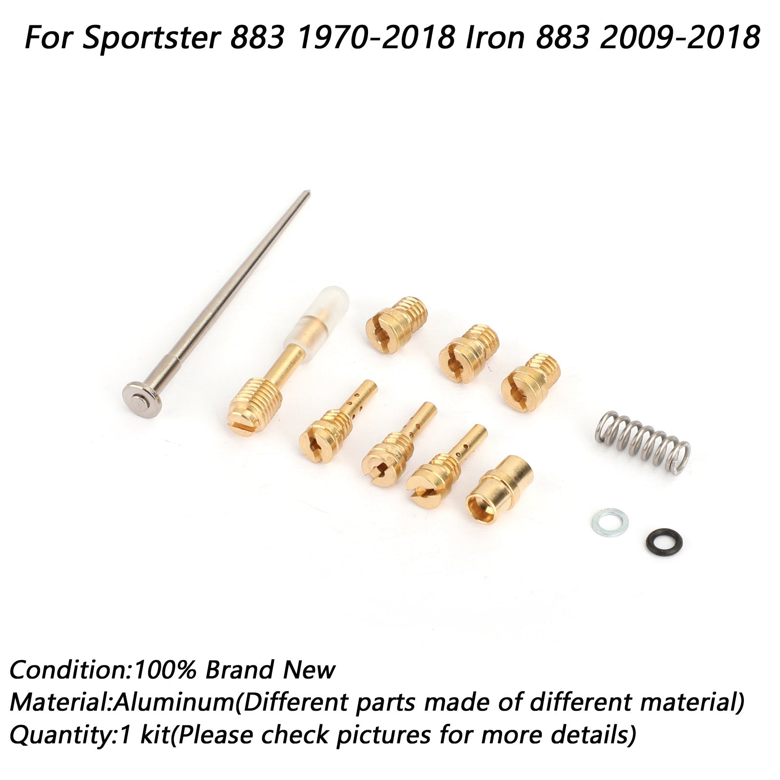 Kit de reconstrucción de reparación de carburador para Sportster Iron 883 XLH883 Deluxe XL883 genérico