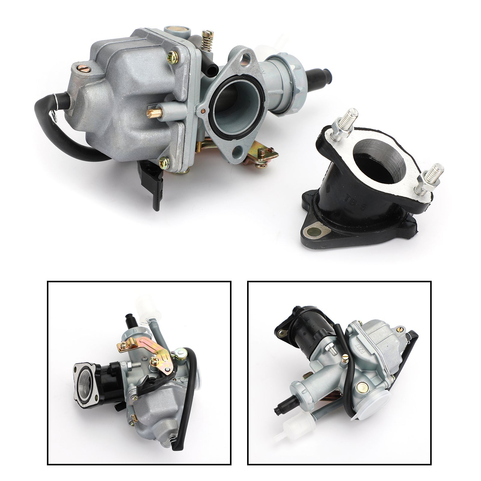 Carburatore e Collettore di Aspirazione per Honda ATC185S ATC200ES ATC200E ATC200M Generico