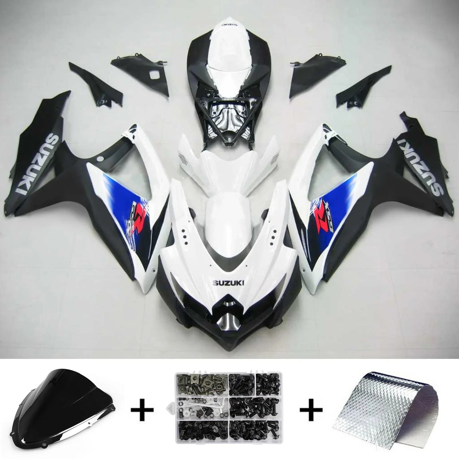 Amotopart Suzuki GSXR 600/750 2008-2010 Kit carenatura plastica ABS K8