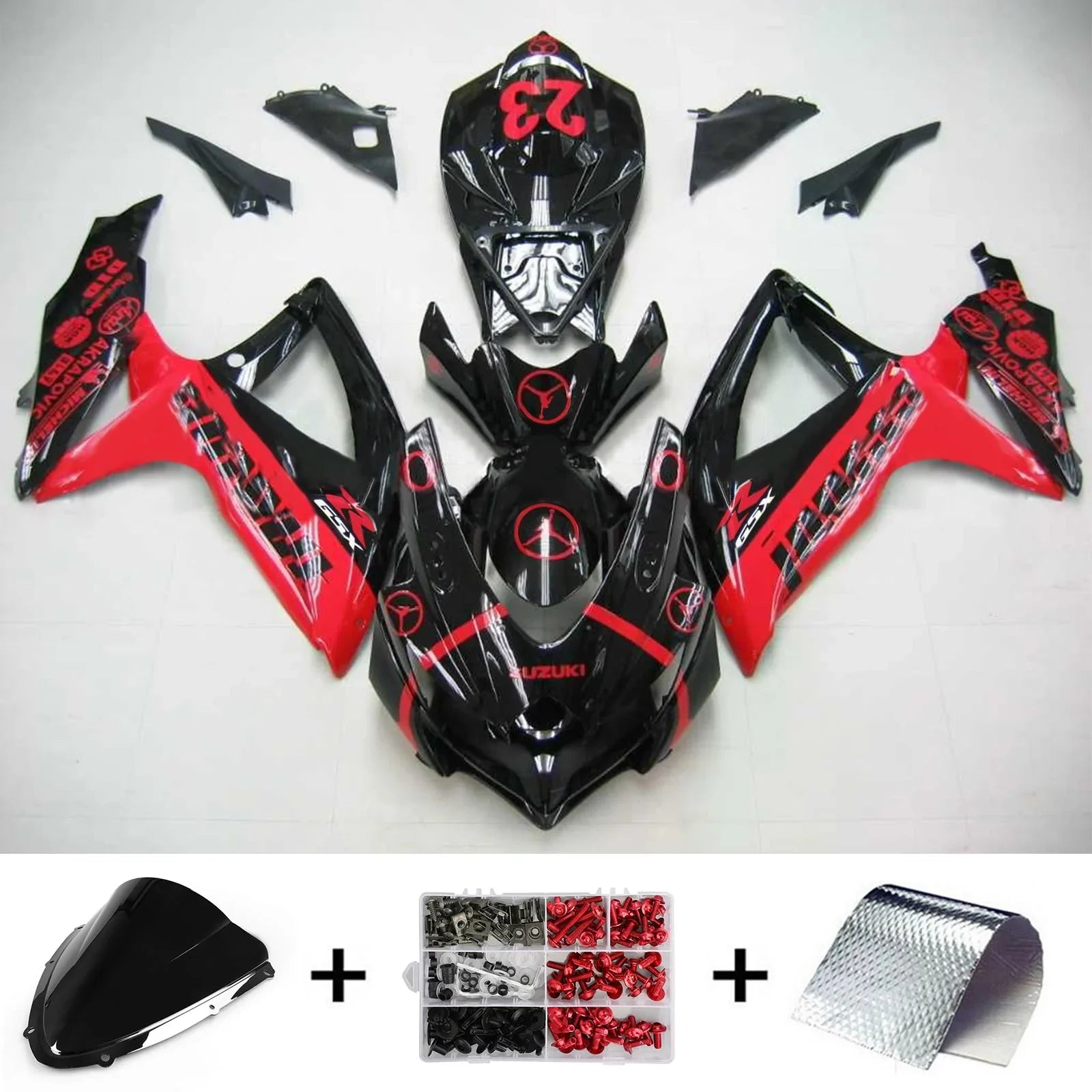 Amotopart Suzuki GSXR 600/750 2008-2010 Kit Carenado Plastico ABS K8