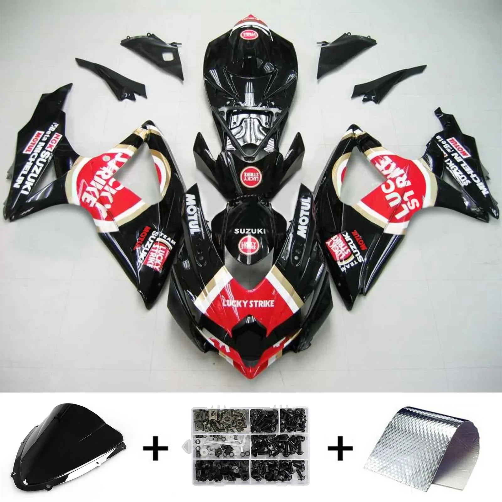 Amotopart Suzuki GSXR 600/750 2008-2010 Kit carenatura plastica ABS K8