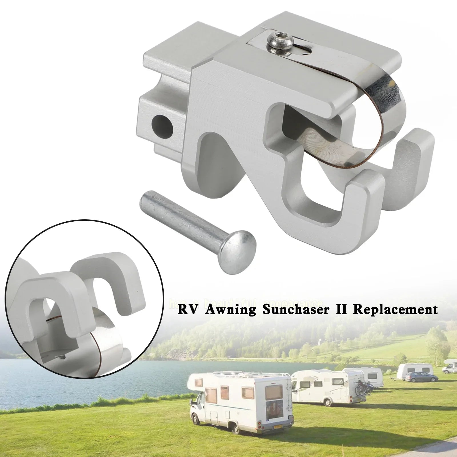 Alminum RV Rafter Claw Satin Quincaillerie pour auvent Dometic SUNCHASER II