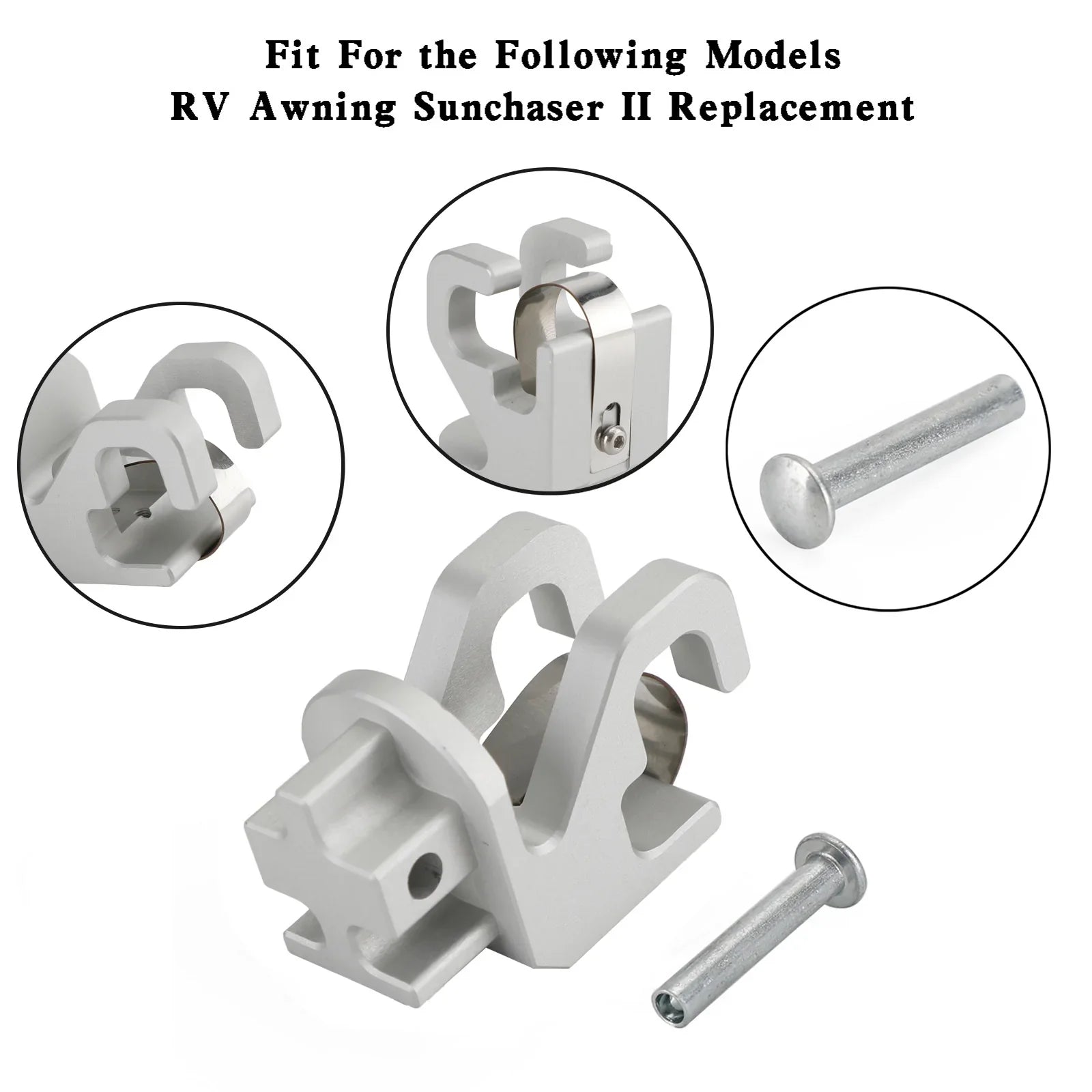 Alminum RV Rafter Claw Satin Quincaillerie pour auvent Dometic SUNCHASER II