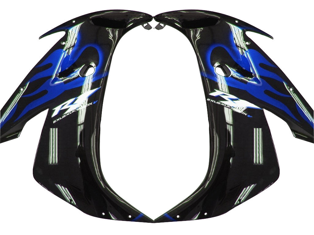 Carénages Amotopart 2004-2006 Yamaha YZF-R1 Black &amp; Blue Flame R1 Generic