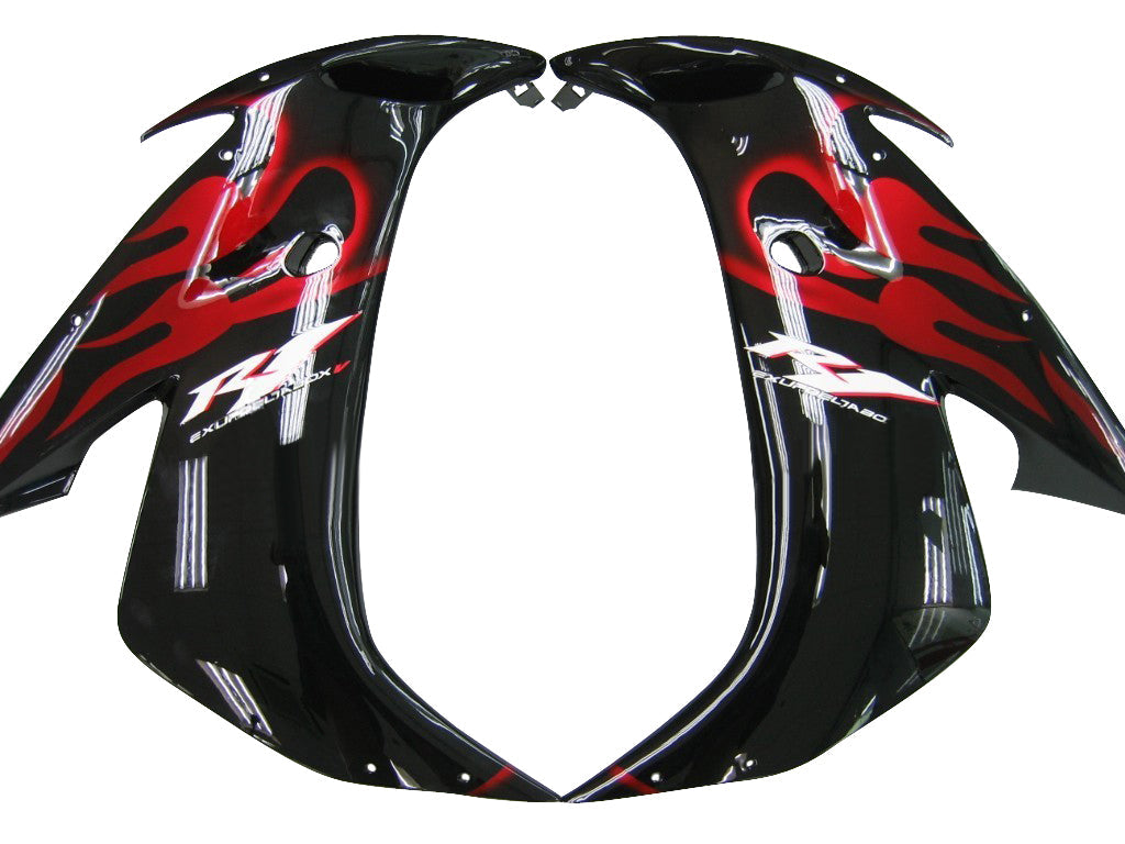 Carénages Amotopart 2004-2006 Yamaha YZF-R1 Black &amp; Red Flame R1 Generic