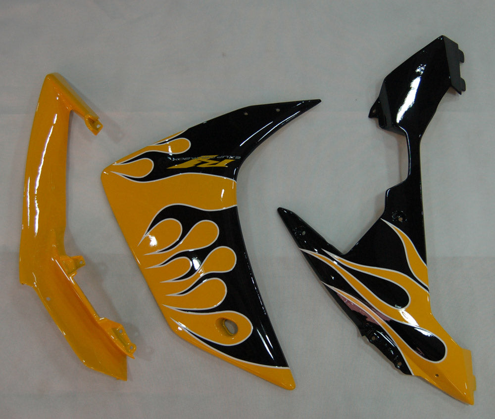 Carénages Amotopart 2007-2008 Yamaha YZF-R1 Yellow &amp; Black Flame R1 Generic