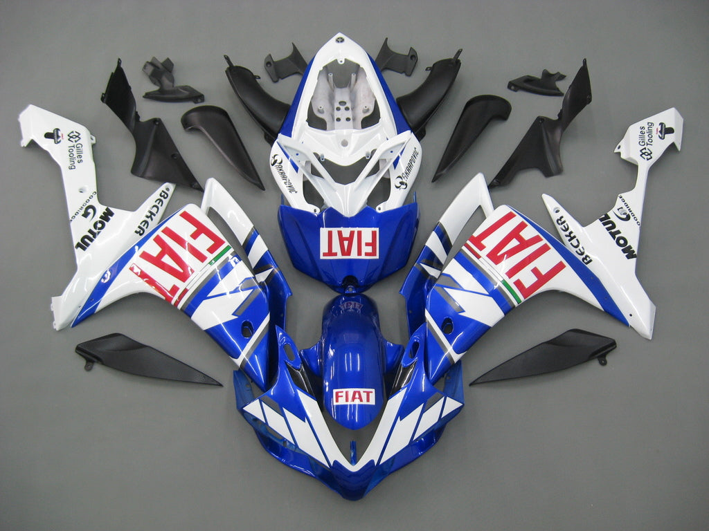 Carenados Amotopart 2007-2008 Yamaha YZF-R1 Azul Blanco FIAT Genérico