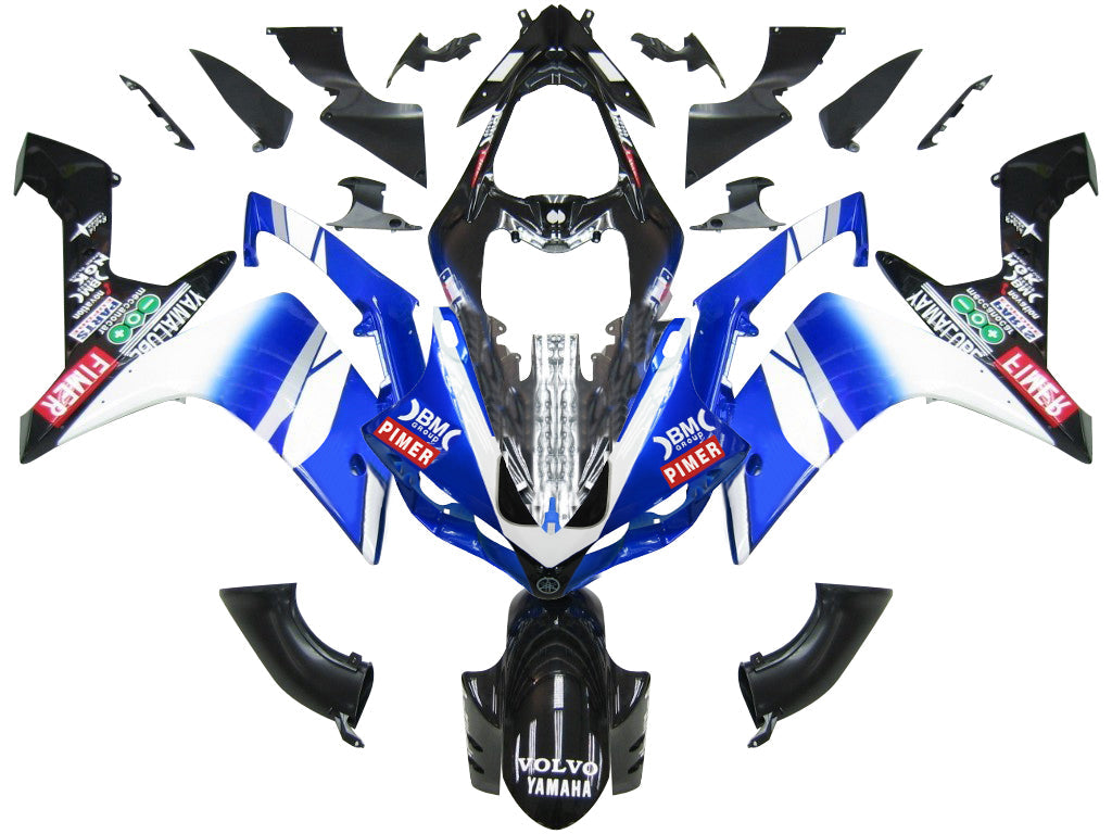 Carénages Amotopart 2007-2008 Yamaha YZF-R1 Bleu Noir BMC R1 Generic