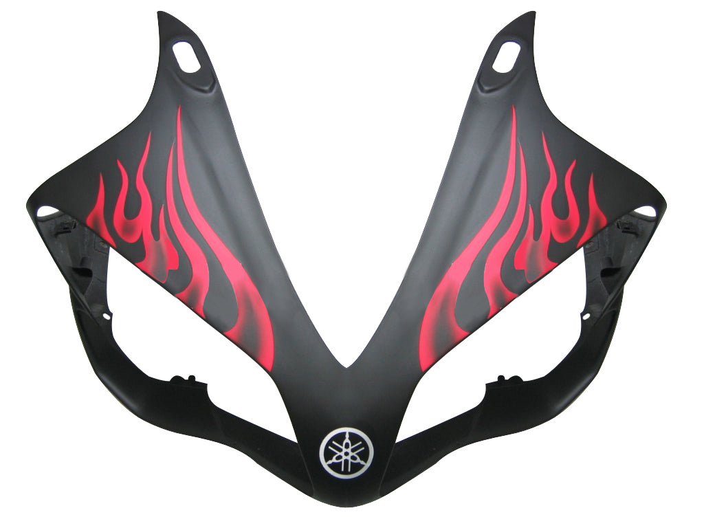 Carénages Amotopart 2007-2008 Yamaha YZF-R1 Black Matte &amp; Red Flame R1 Generic