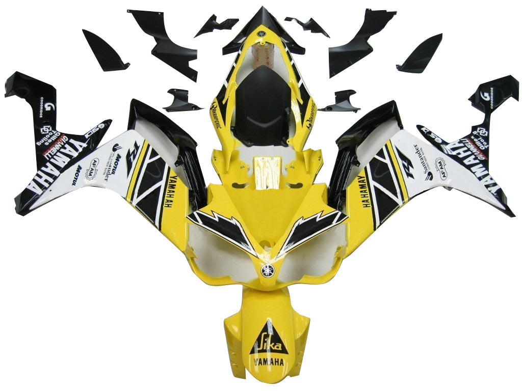 Carene Amotopart 2007-2008 Yamaha YZF-R1 Giallo Bianco Nero R1 Generico