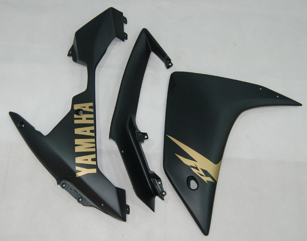 Amotopart Carenados 2007-2008 Yamaha YZF-R1 Matte Black &amp; Gold R1 Generic