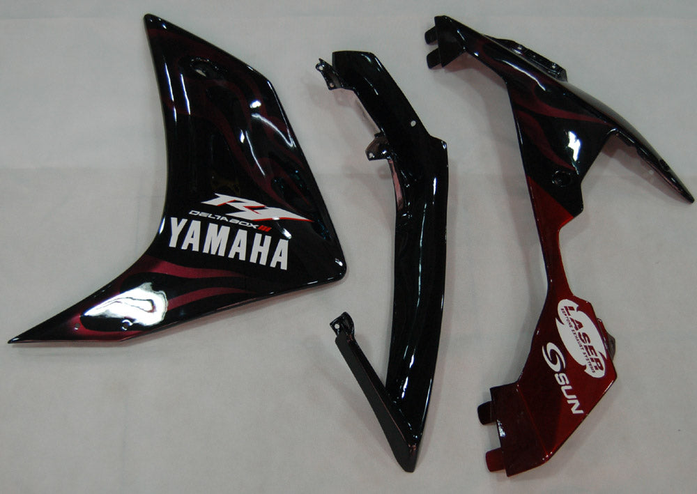 Carene Amotopart 2007-2008 Yamaha YZF-R1 Black &amp; Red Flame R1 Generico